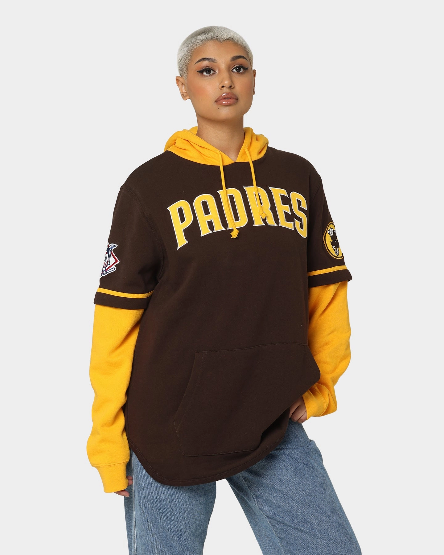 47 Brand San Diego Padres Shortstop Hoodie Brown Protective Outerwear