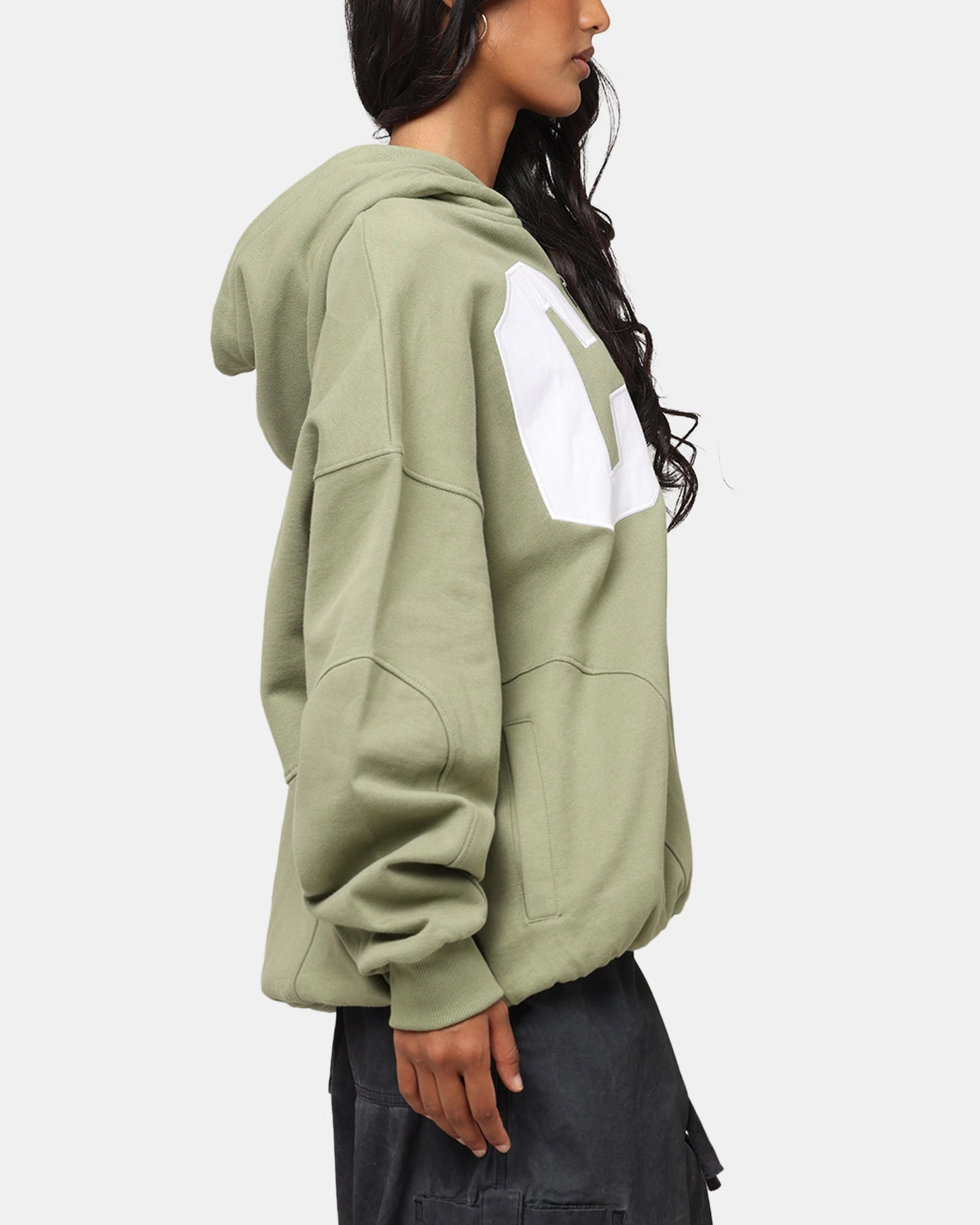 Light Comfort Argue Carre Legacy Panelled Zip Hoodie Green