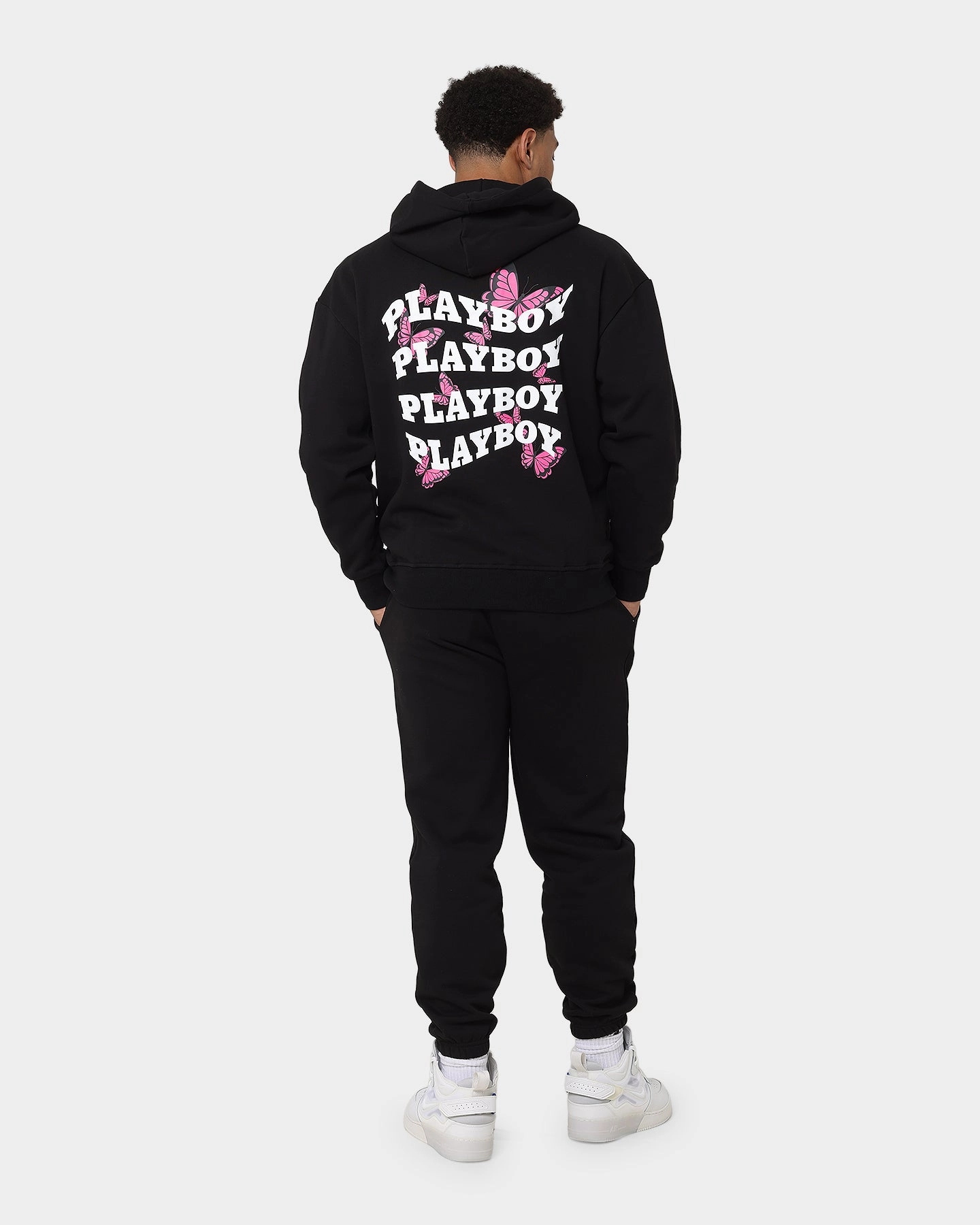 Active Protection Street Chic Playboy Playboy Butterfly Original Fit Hoodie Black Magenta