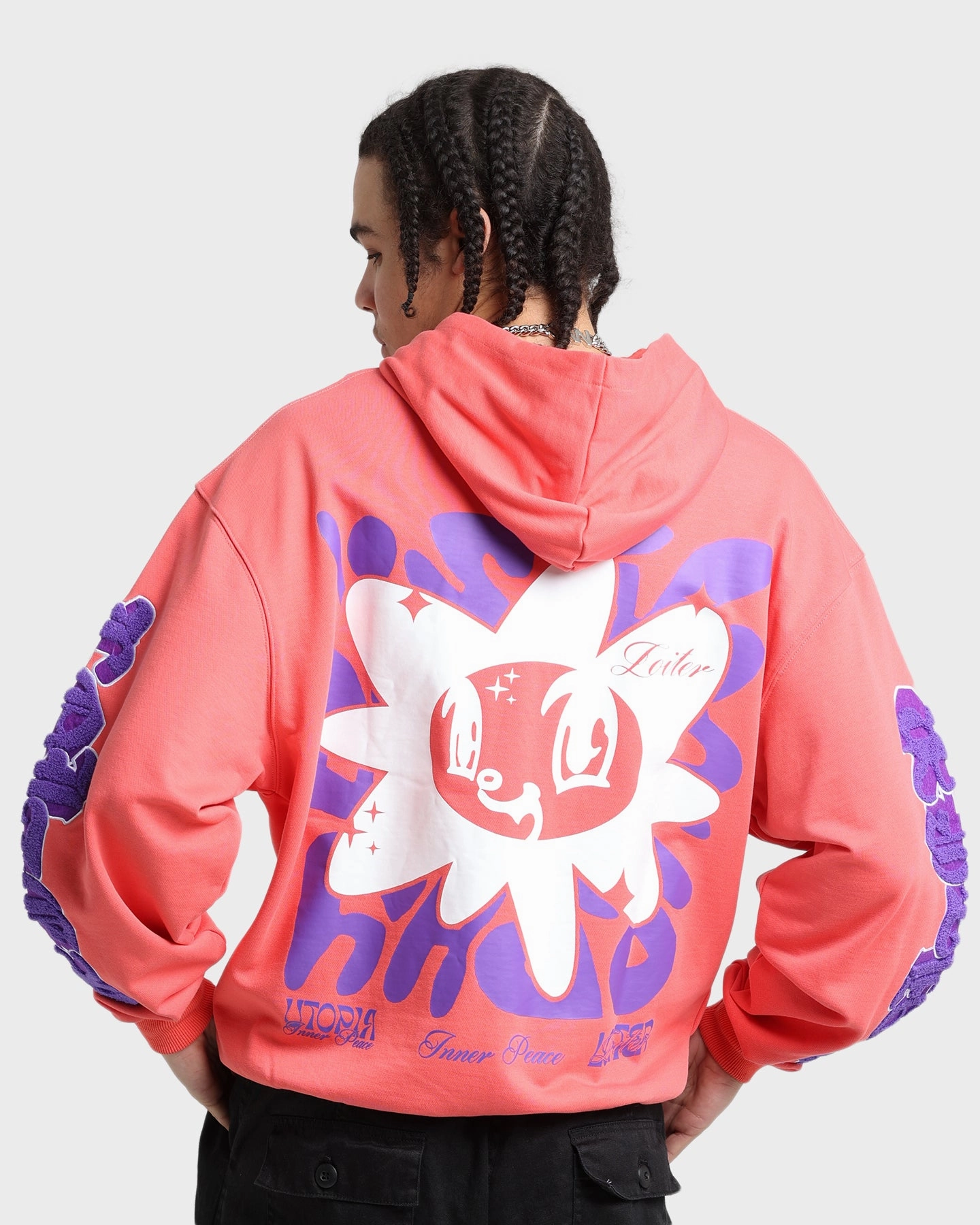 Loiter Fleur Hoodie Pink windy