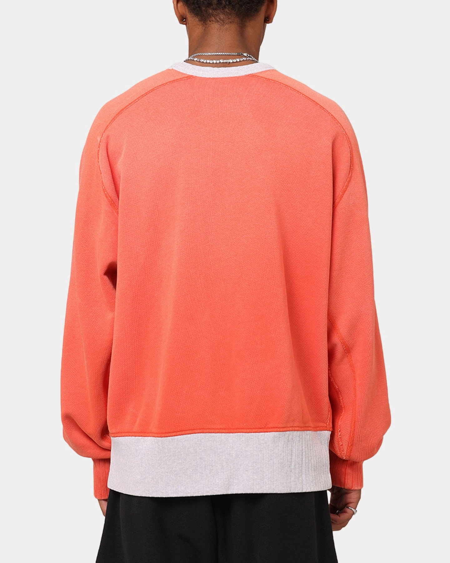 Champion 50's Saddle Crew Sweatshirt Team Red Scarlet Light Reflective Logos Organic Cotton Blend