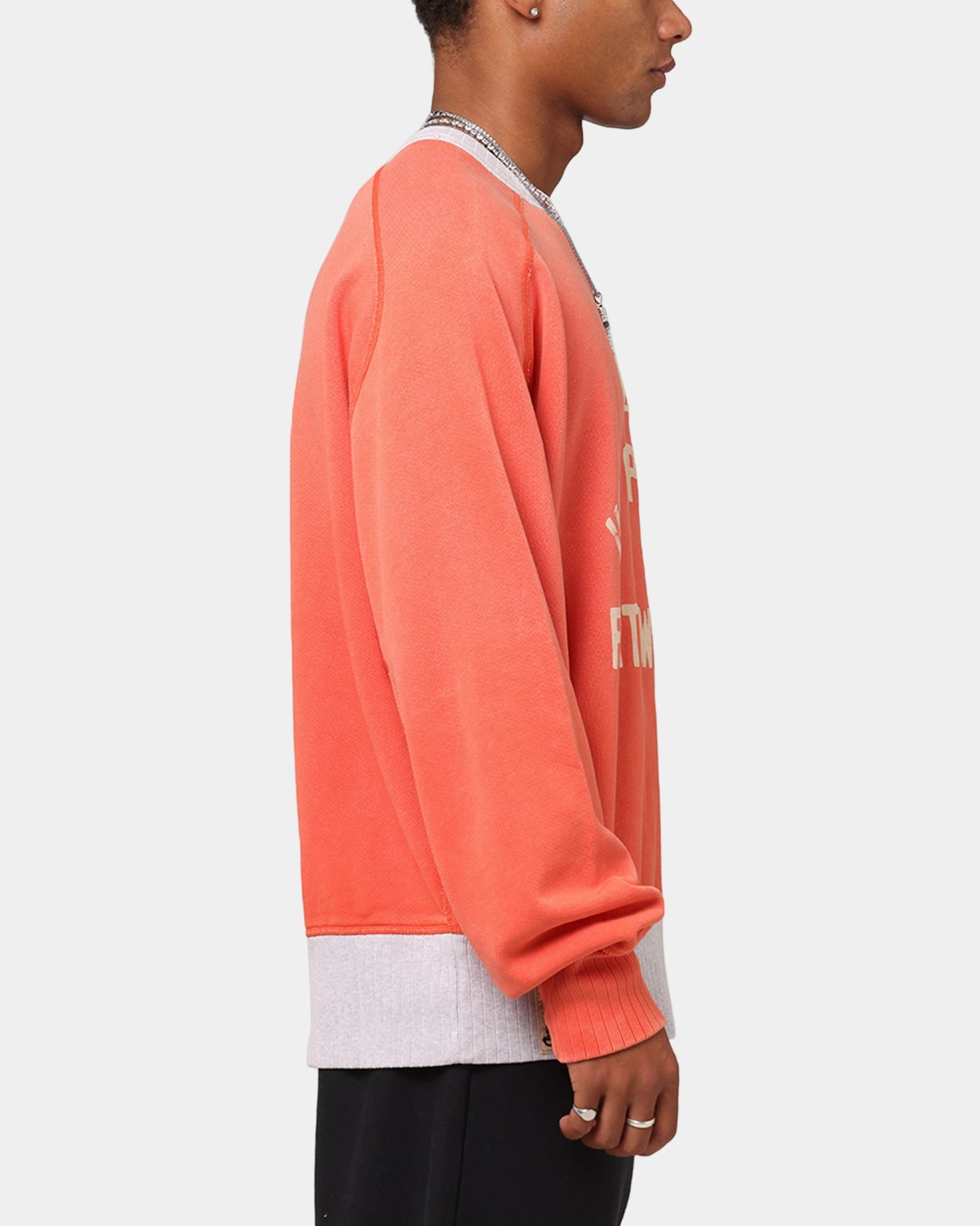 Champion 50's Saddle Crew Sweatshirt Team Red Scarlet Water resistant coating Non Bulky Design
