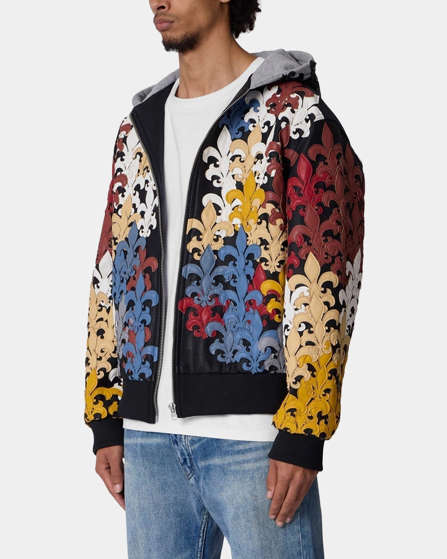 MNML Fleur De Lis All-Over Hoodie Multi Dive shopping spree