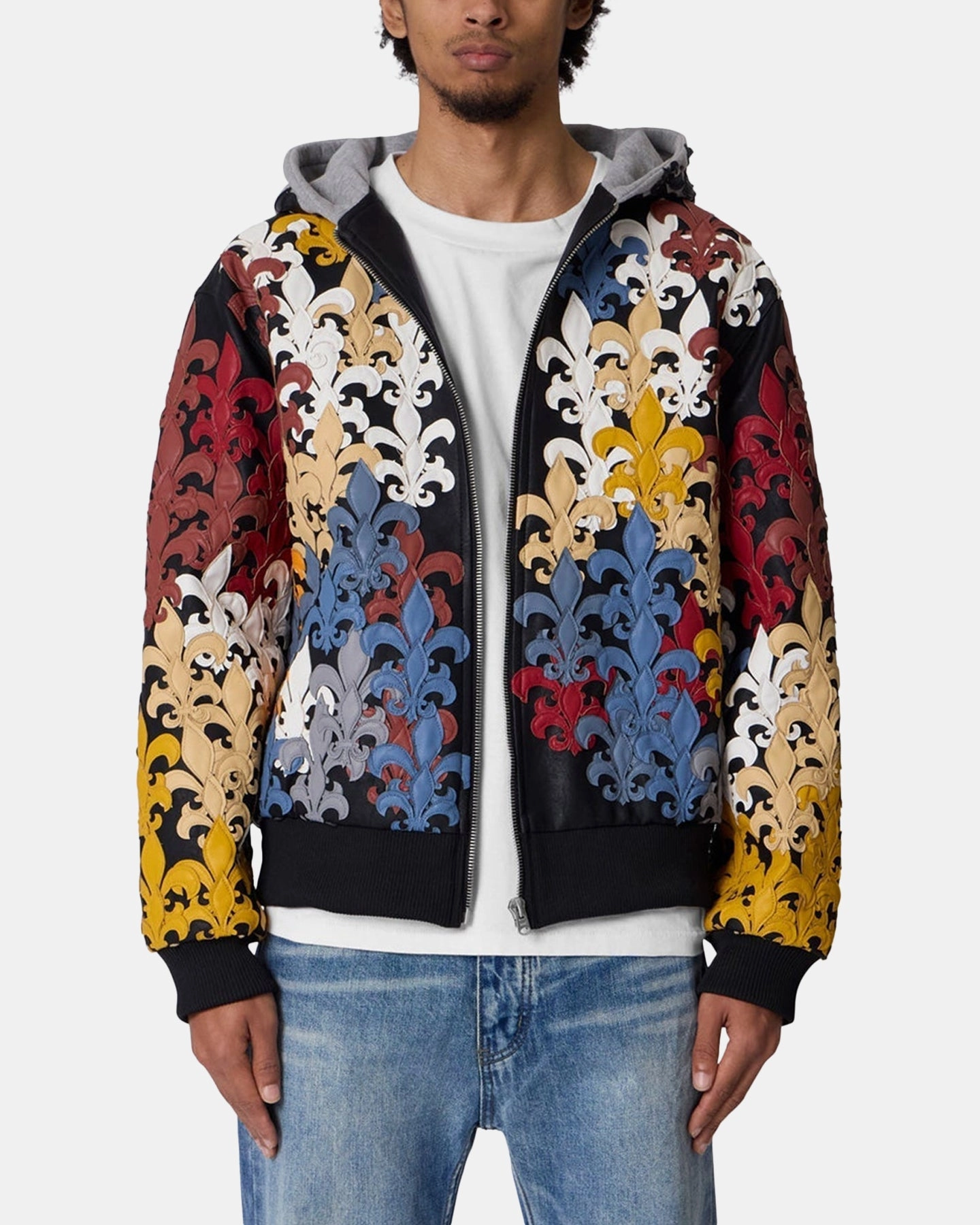 MNML Fleur De Lis All-Over Hoodie Multi sunny - day look