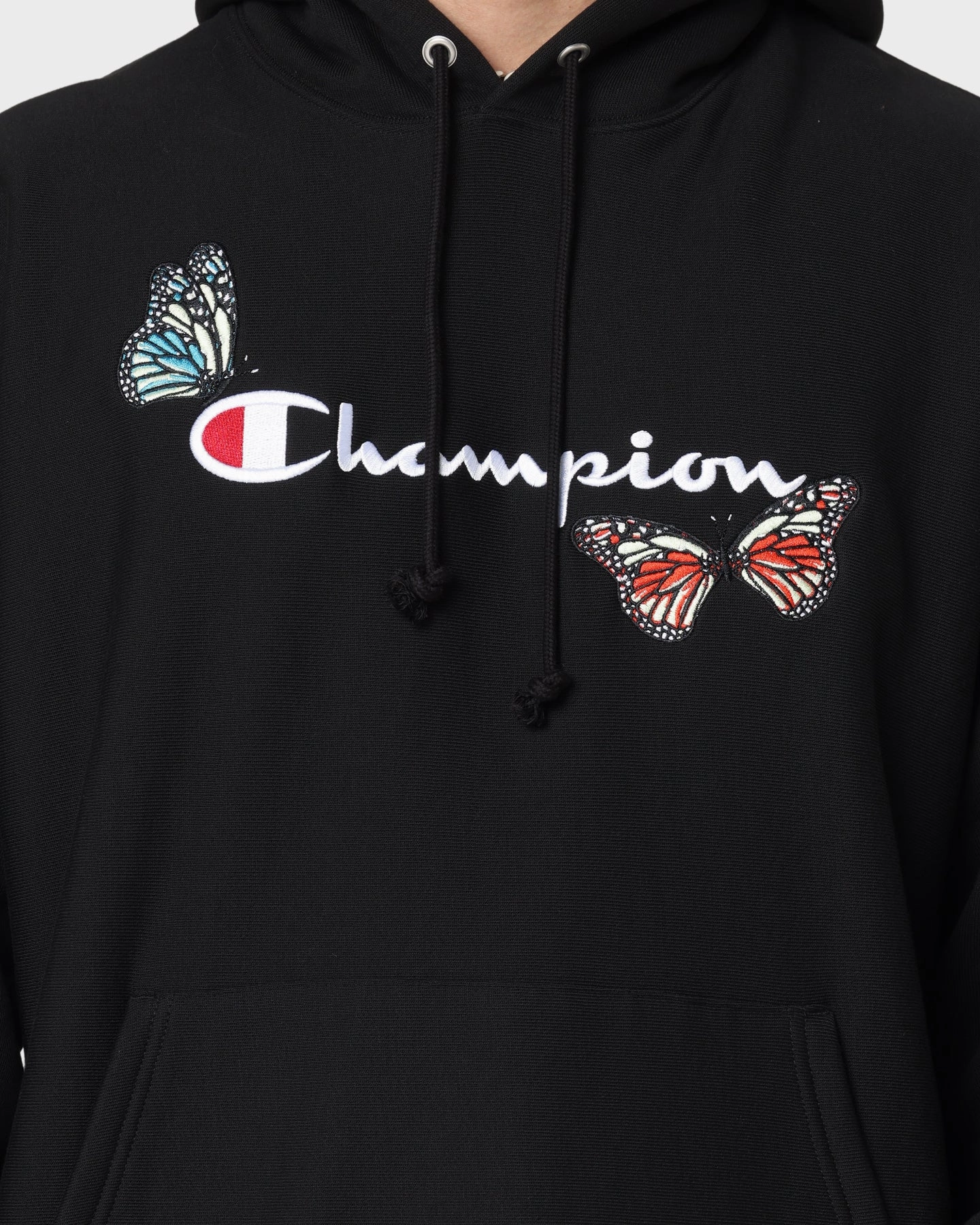 Chance Champion Heritage Butterfly Embroidery Hoodie Black