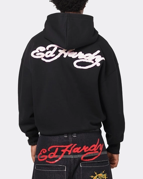 Ed Hardy UV Active Zip Hoodie Black/Multi Connect Easy Comfort