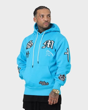 Layered Insulation Magnetic Closure System Saint Morta Graveyard Hoodie Cyan