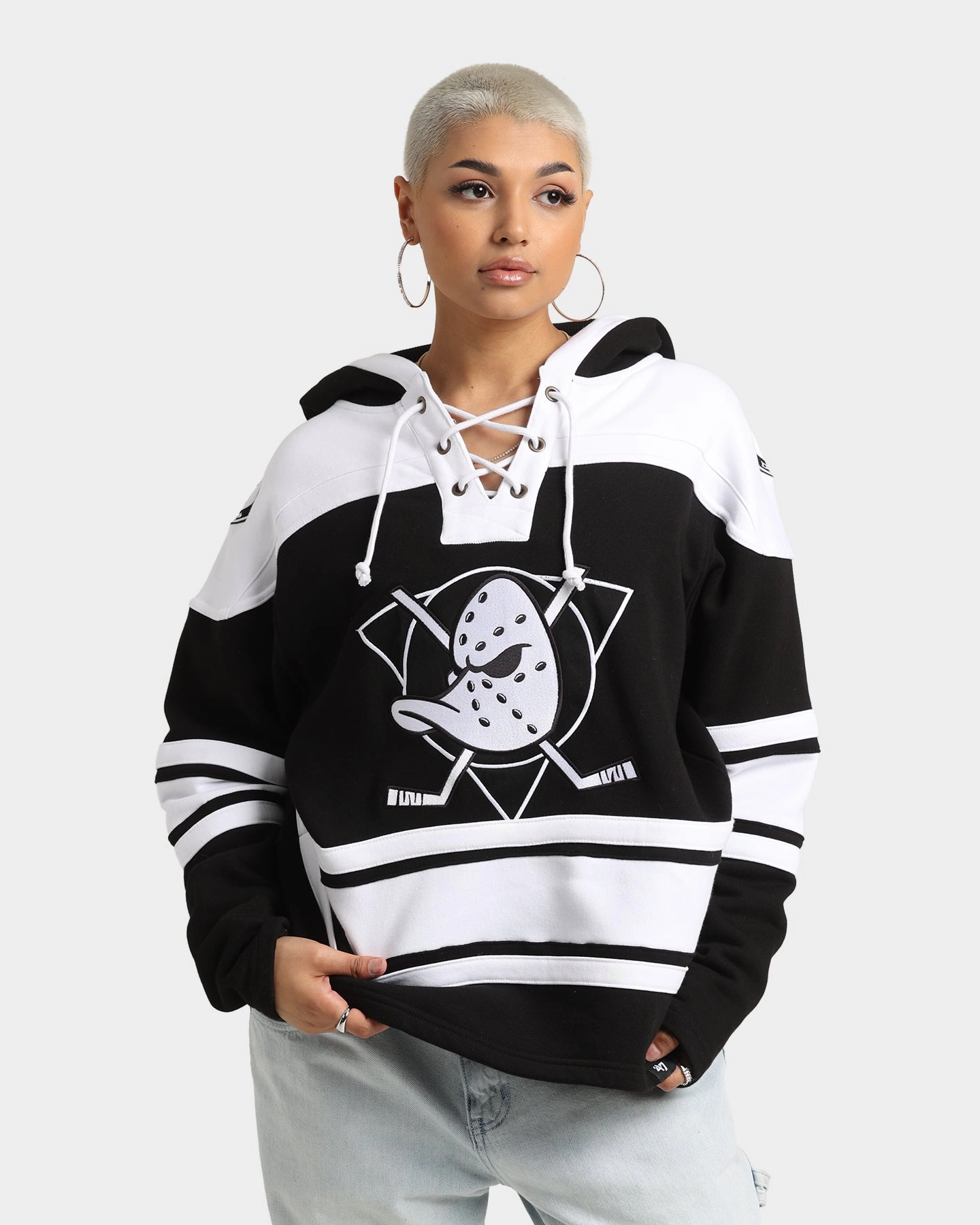 47 Brand Anaheim Ducks NHL Superior '47 Lacer Hoodie Jet Black Eco-Friendly Fabric