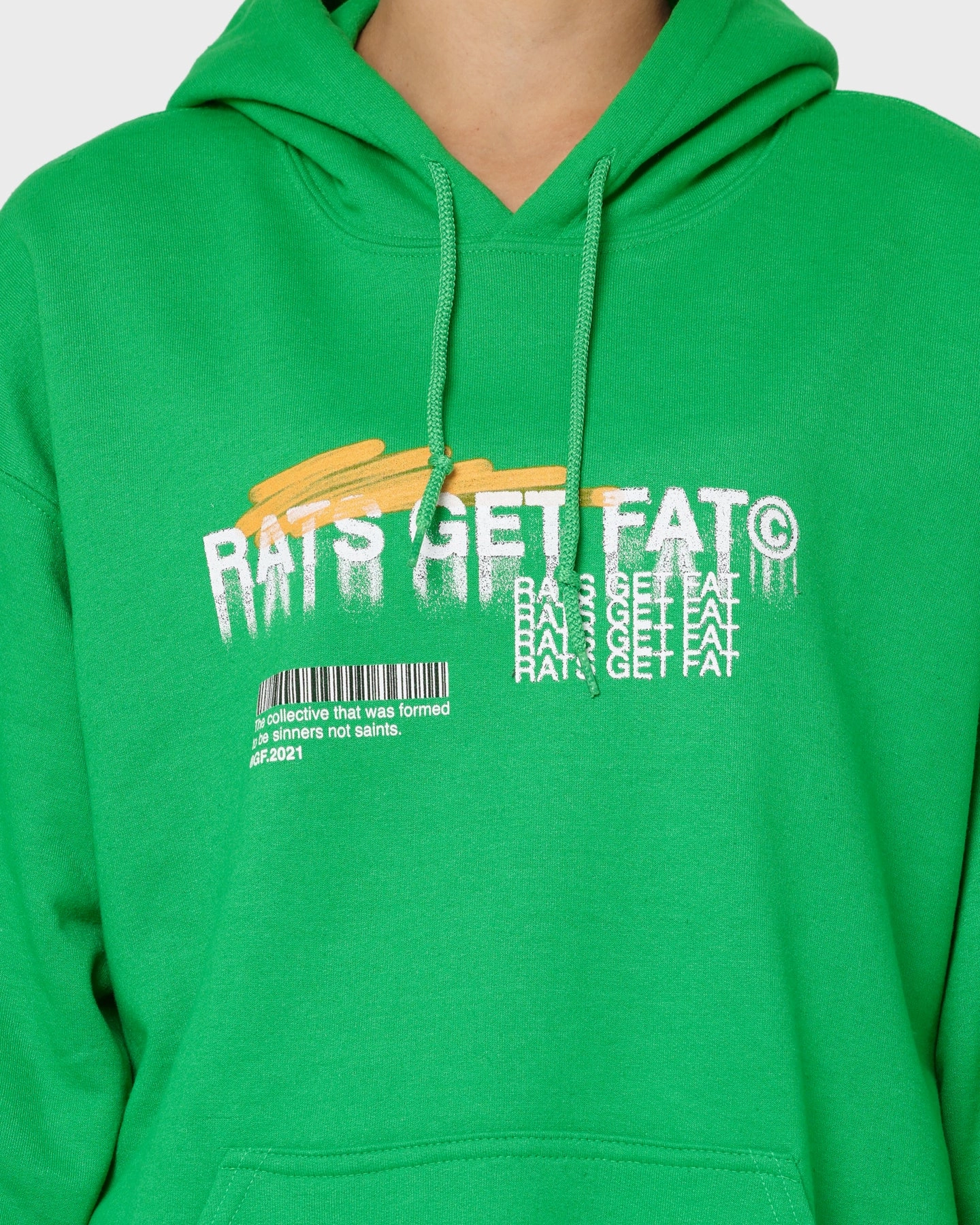 Rats Get Fat Spray Butterfly Hoodie Green belt