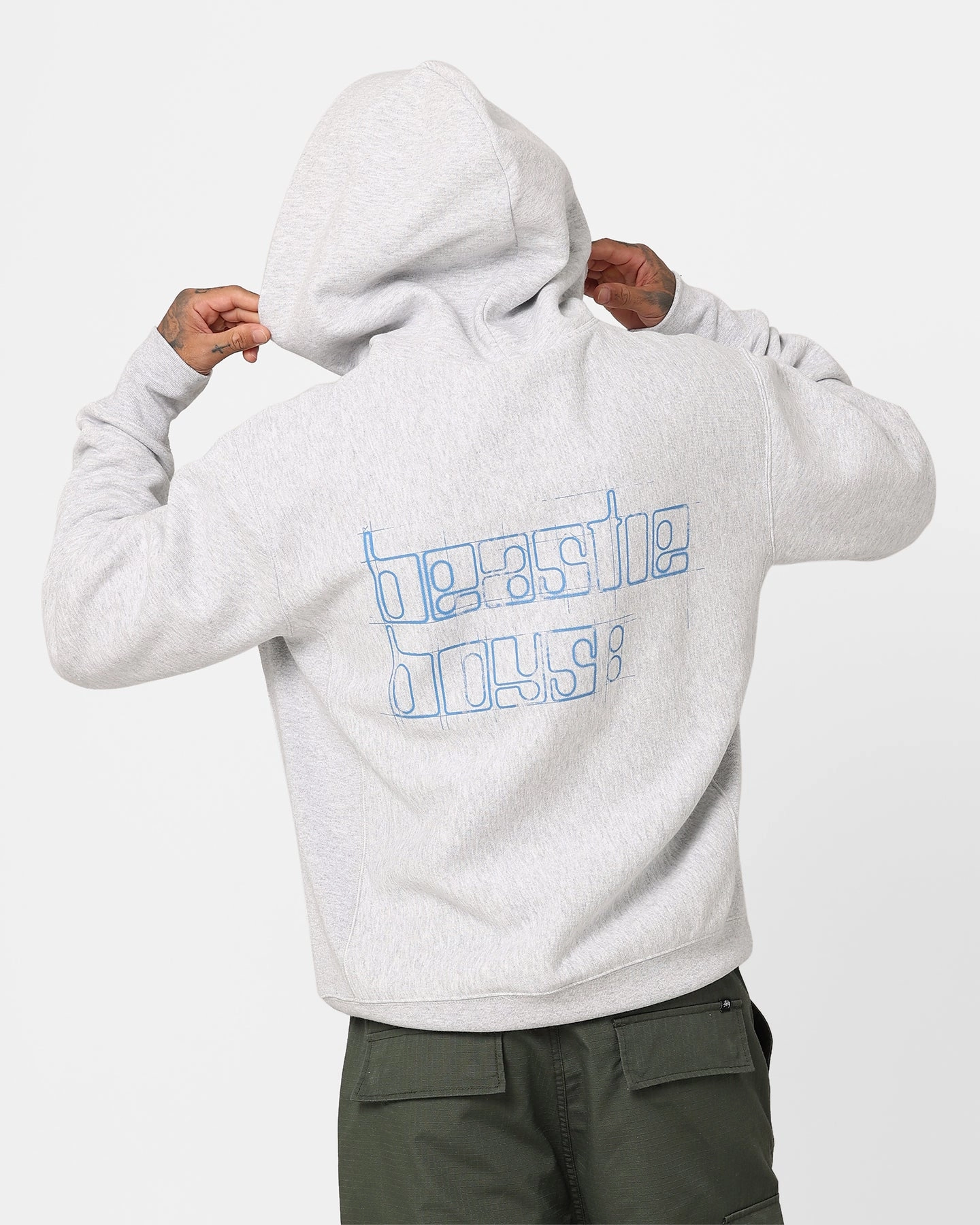 Abrasion Resistant Edges Utility Focus Champion X Beastie Boys Logo Hoodie Oxford Heather