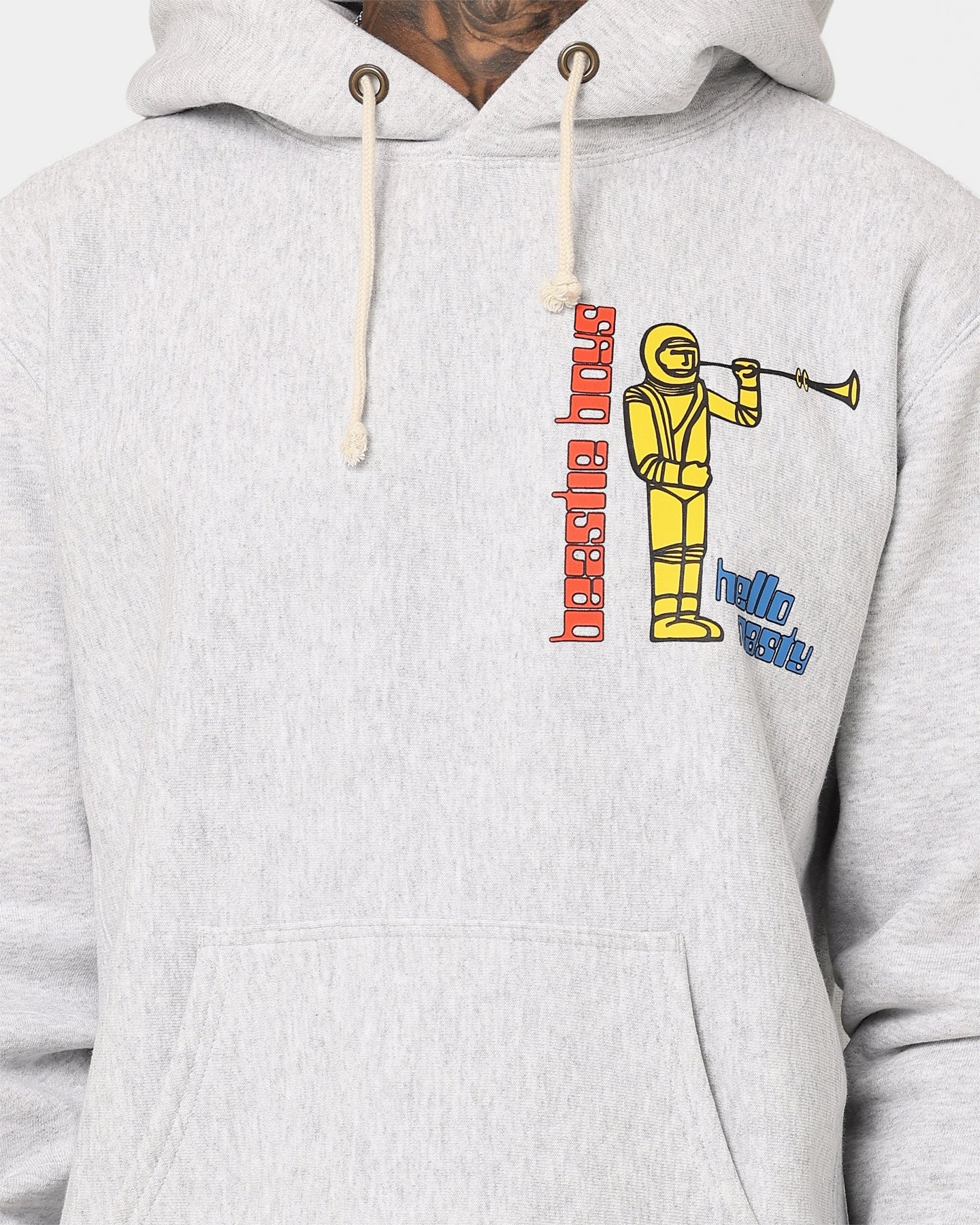 Belted Champion X Beastie Boys Logo Hoodie Oxford Heather