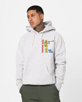 Champion X Beastie Boys Logo Hoodie Oxford Heather Skill Wind Safe