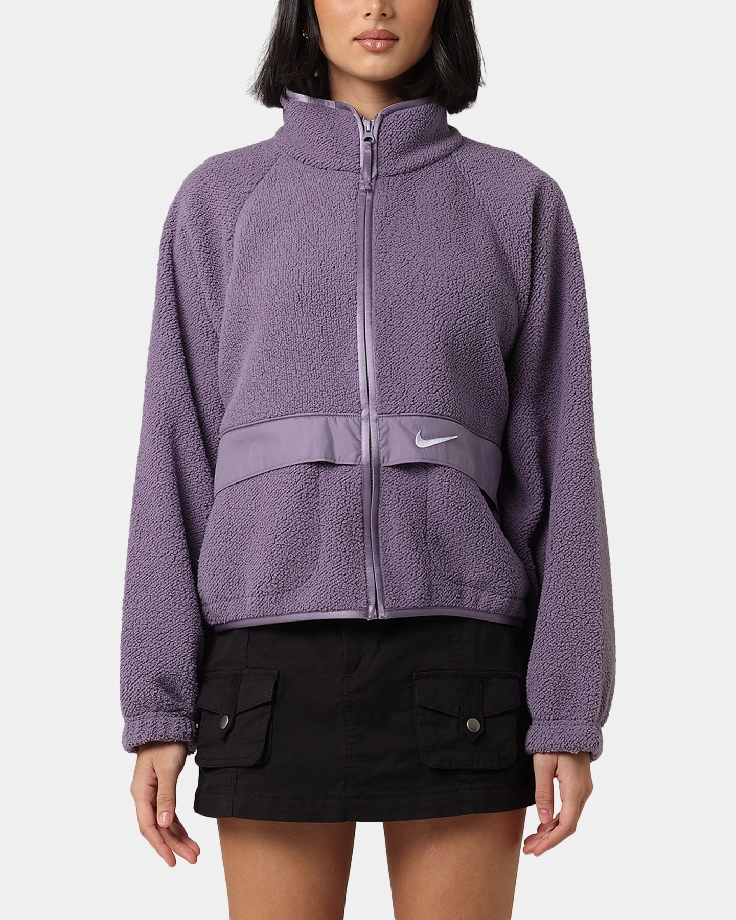 Nike Women's Sportswear Sherpa Jacket Daybreak/Oxygen Purple Powder