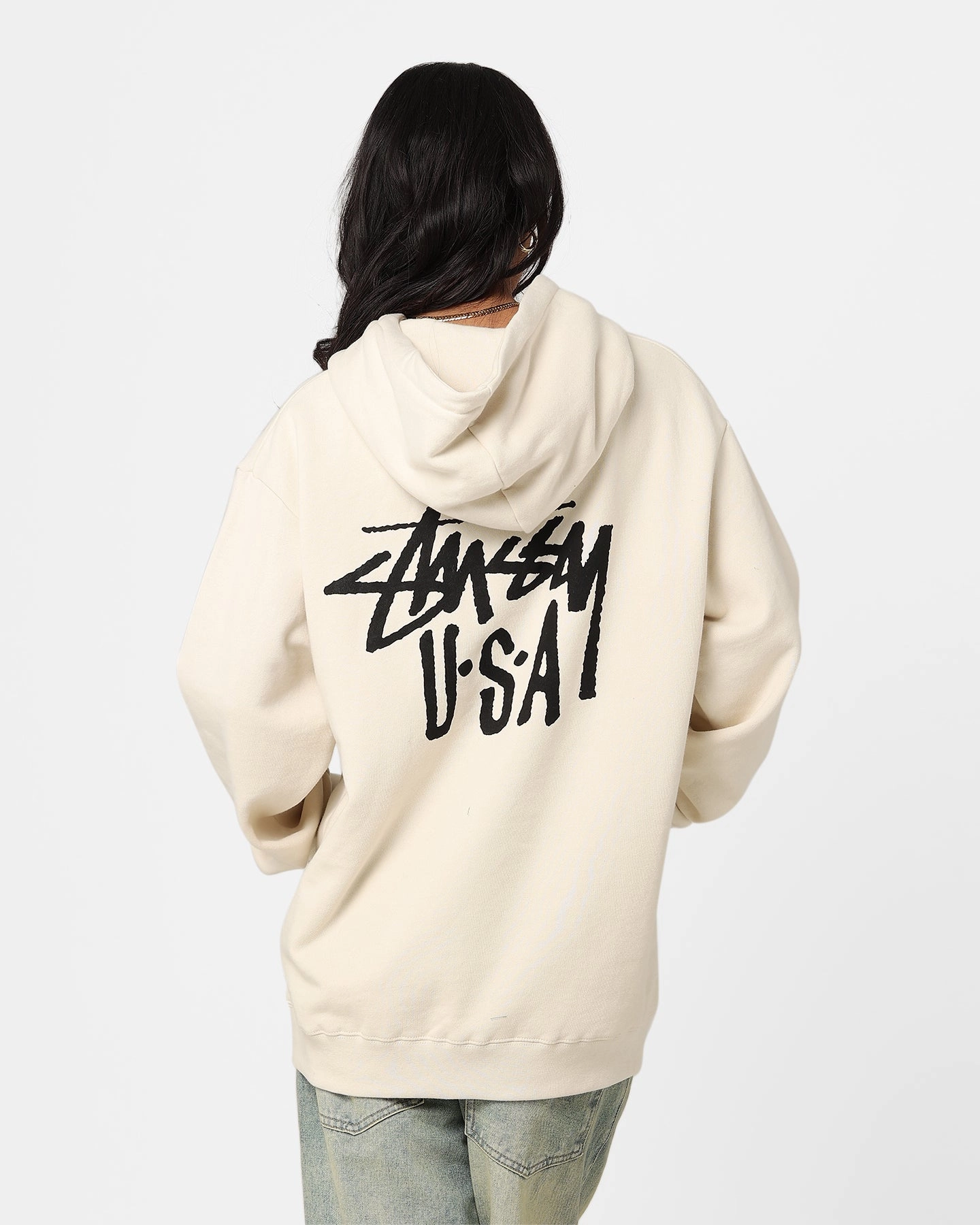 Unique Stussy USA LCB Hoodie Cream