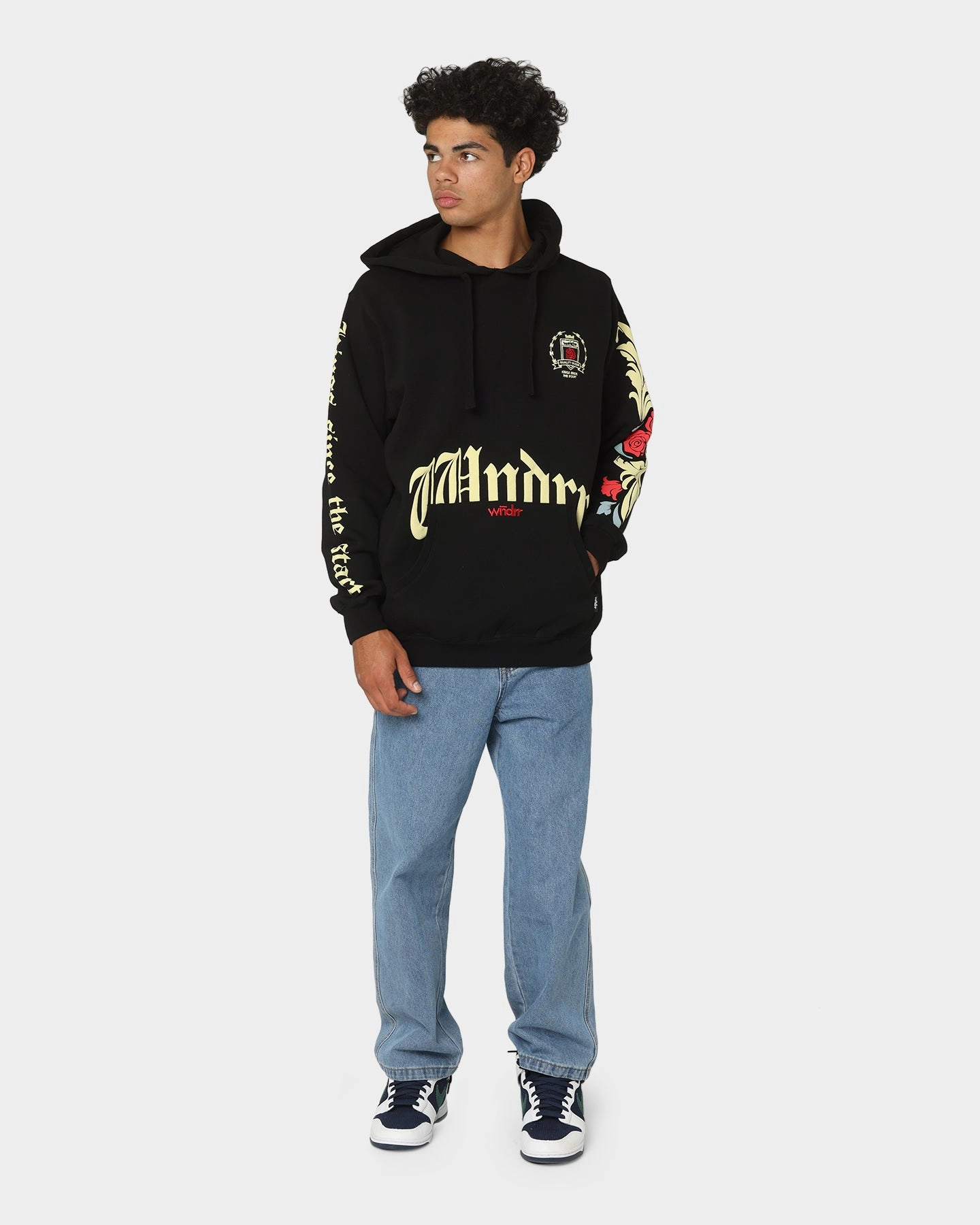 Water Repellent Finish WNDRR Monarch Hoodie Black