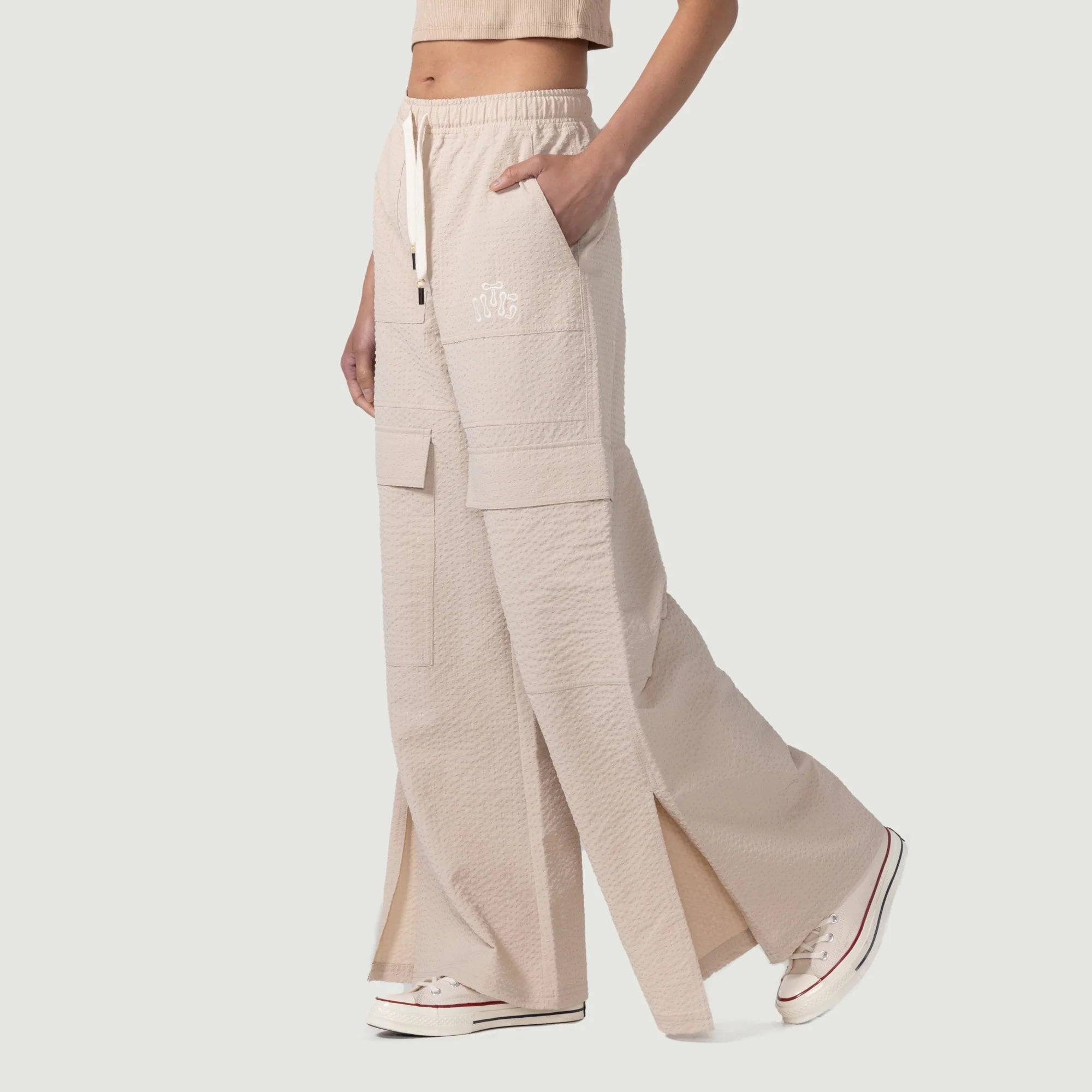 Women's Honor The Gift Drawstring Loose Cargo Pant 'Bone' AntiSnagZippers