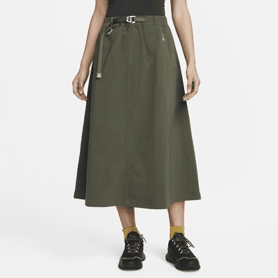 Quick Access Cargo Pockets Womens Nike ACG Trail Skirt 'Olive'