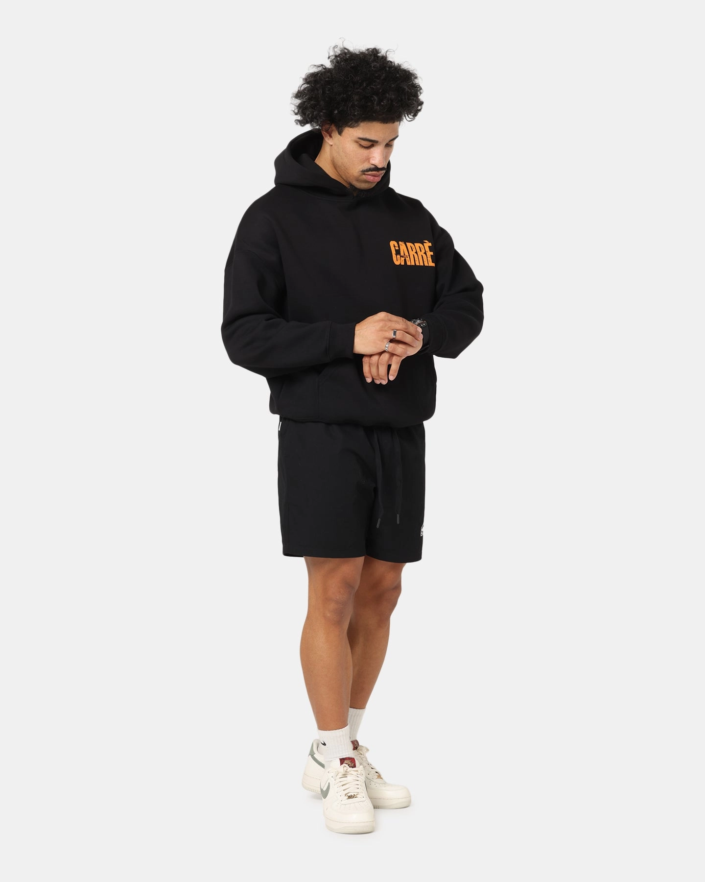 Carre Trenches Hoodie Black Tactile Grip Adjusters