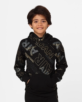 Jordan Kids' Holiday Shine Air Pullover Hoodie Black slim fit restaurant