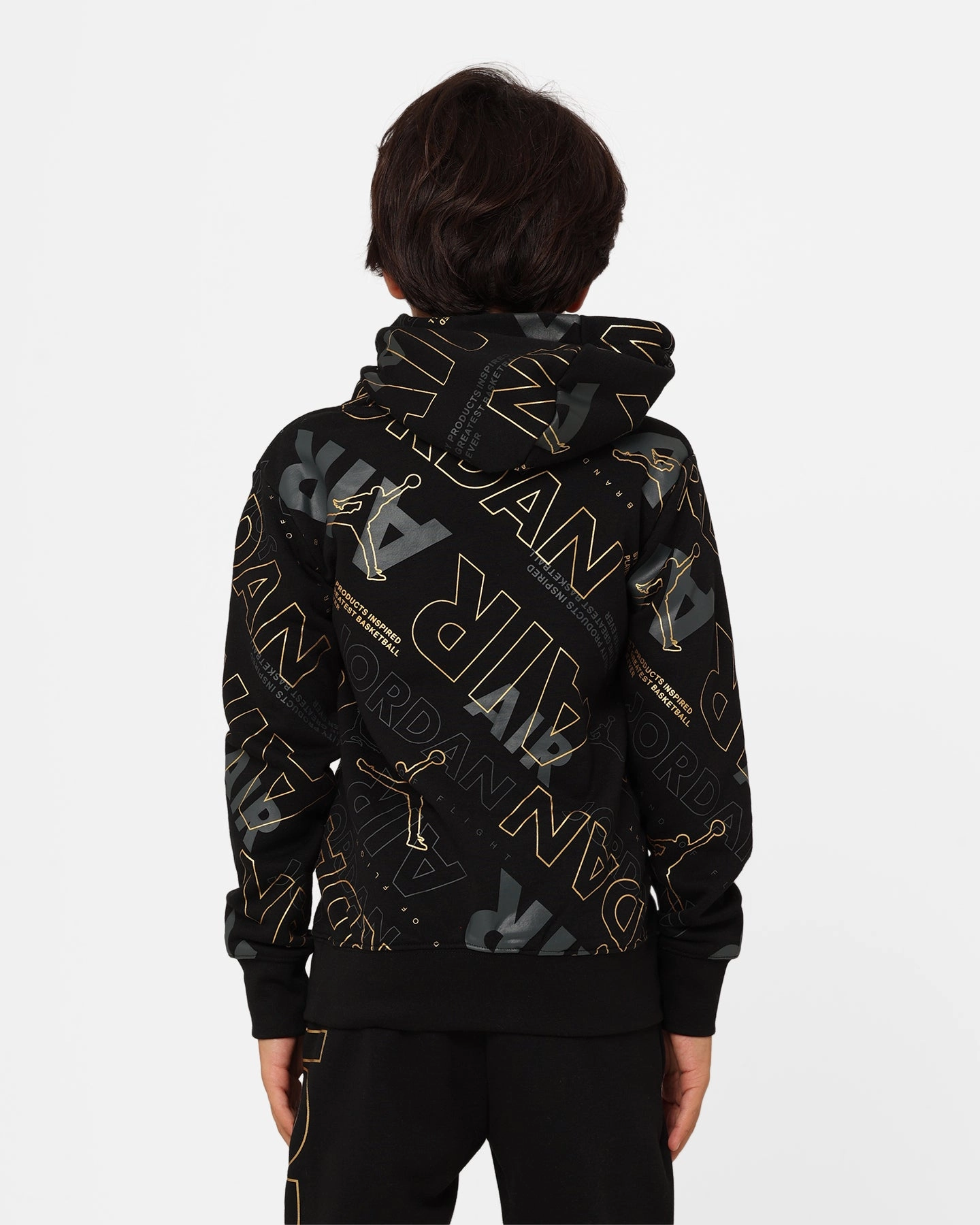 Jordan Kids' Holiday Shine Air Pullover Hoodie Black Non Restrictive Cut Alternative