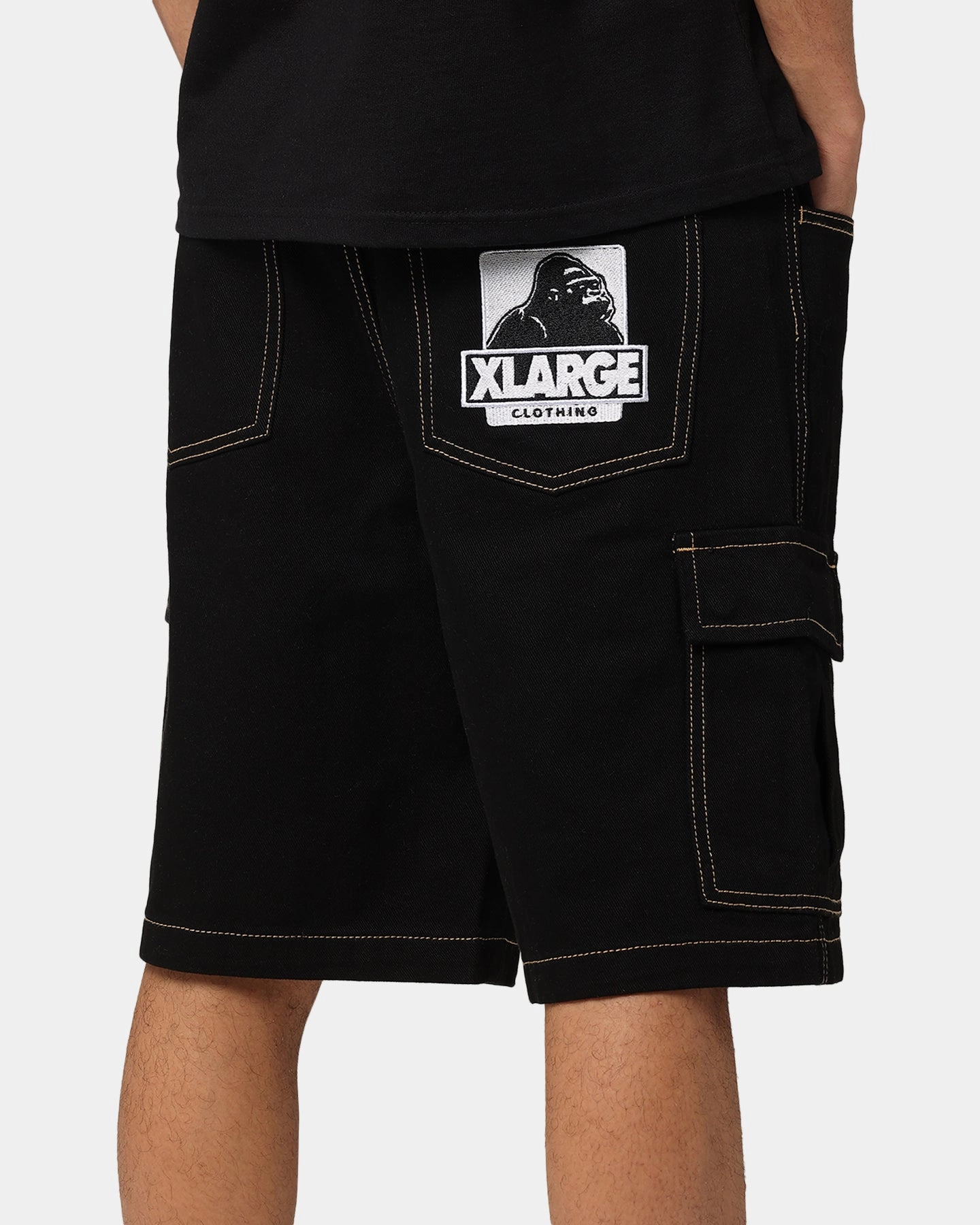 X-Large Bull Denim 91 Cargo Short Black Denim Stretch Ready