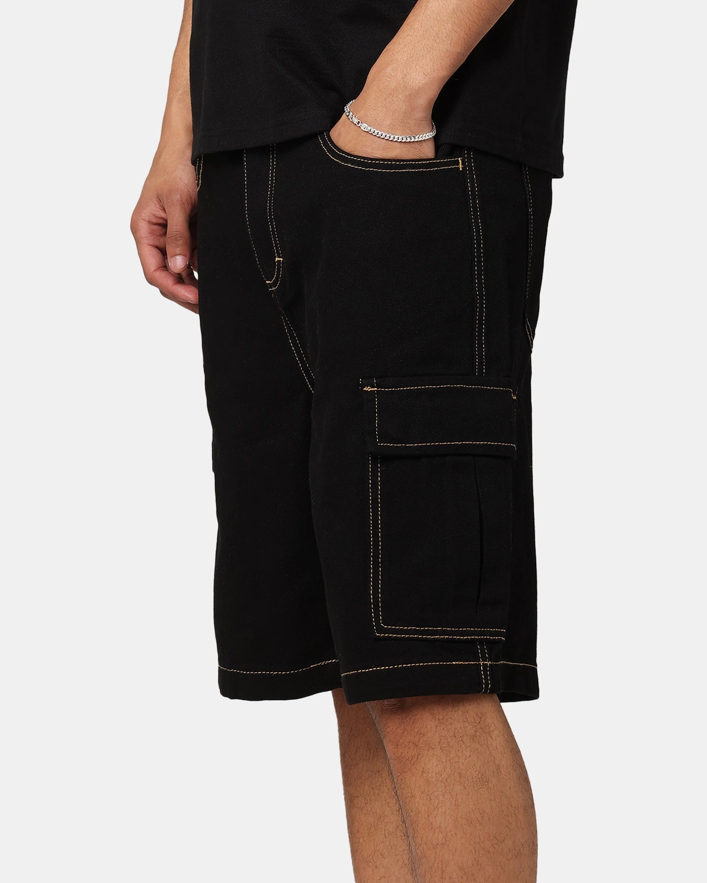 Eco Dye Process X-Large Bull Denim 91 Cargo Short Black Denim