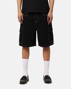 elastic waistband Adjustable Closure X-Large Bull Denim 91 Cargo Short Black Denim