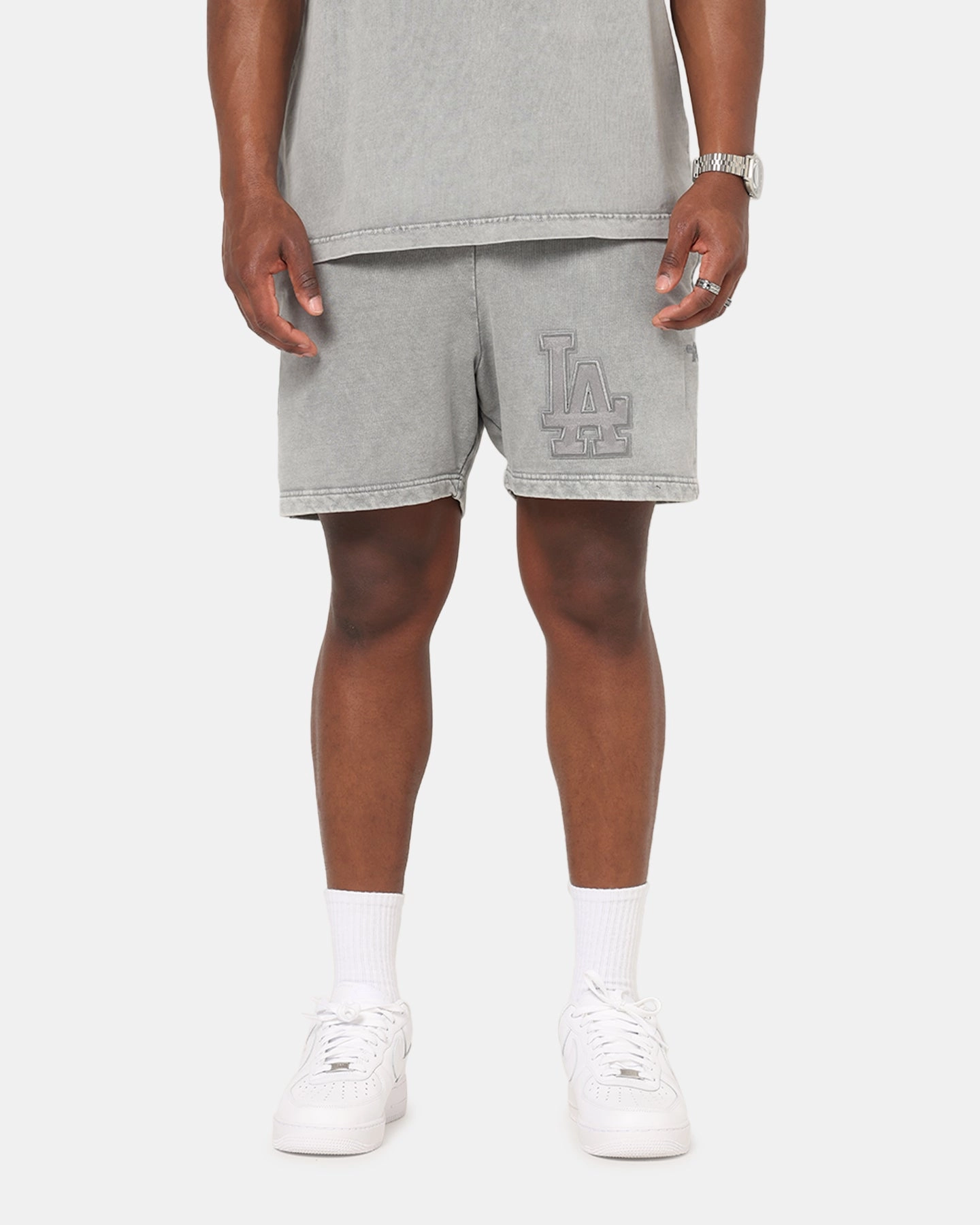 Pro Standard Los Angeles Dodgers Washed Classic Shorts Washed Grey Heels Linen blend