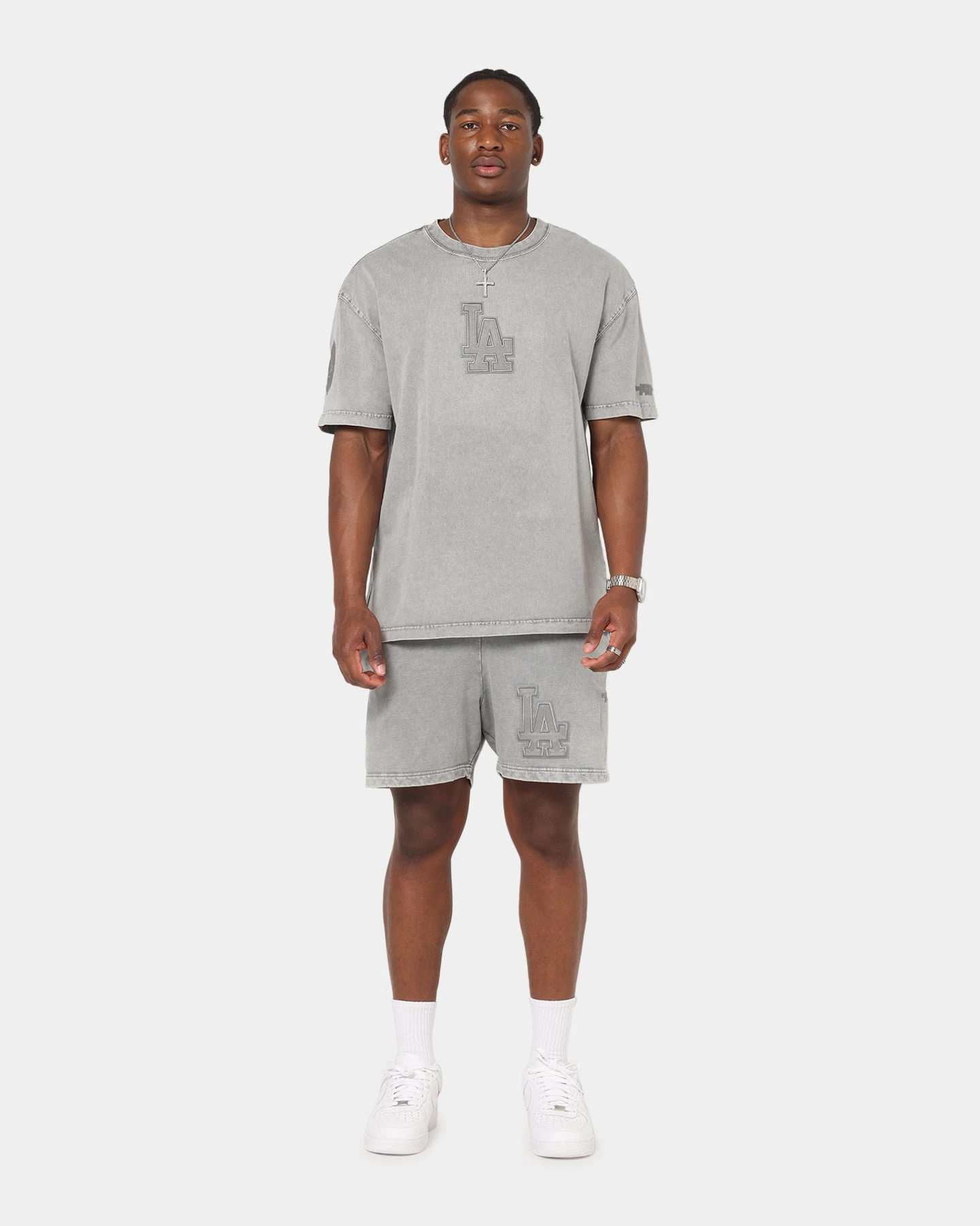 Seamless construction Pro Standard Los Angeles Dodgers Washed Classic Shorts Washed Grey