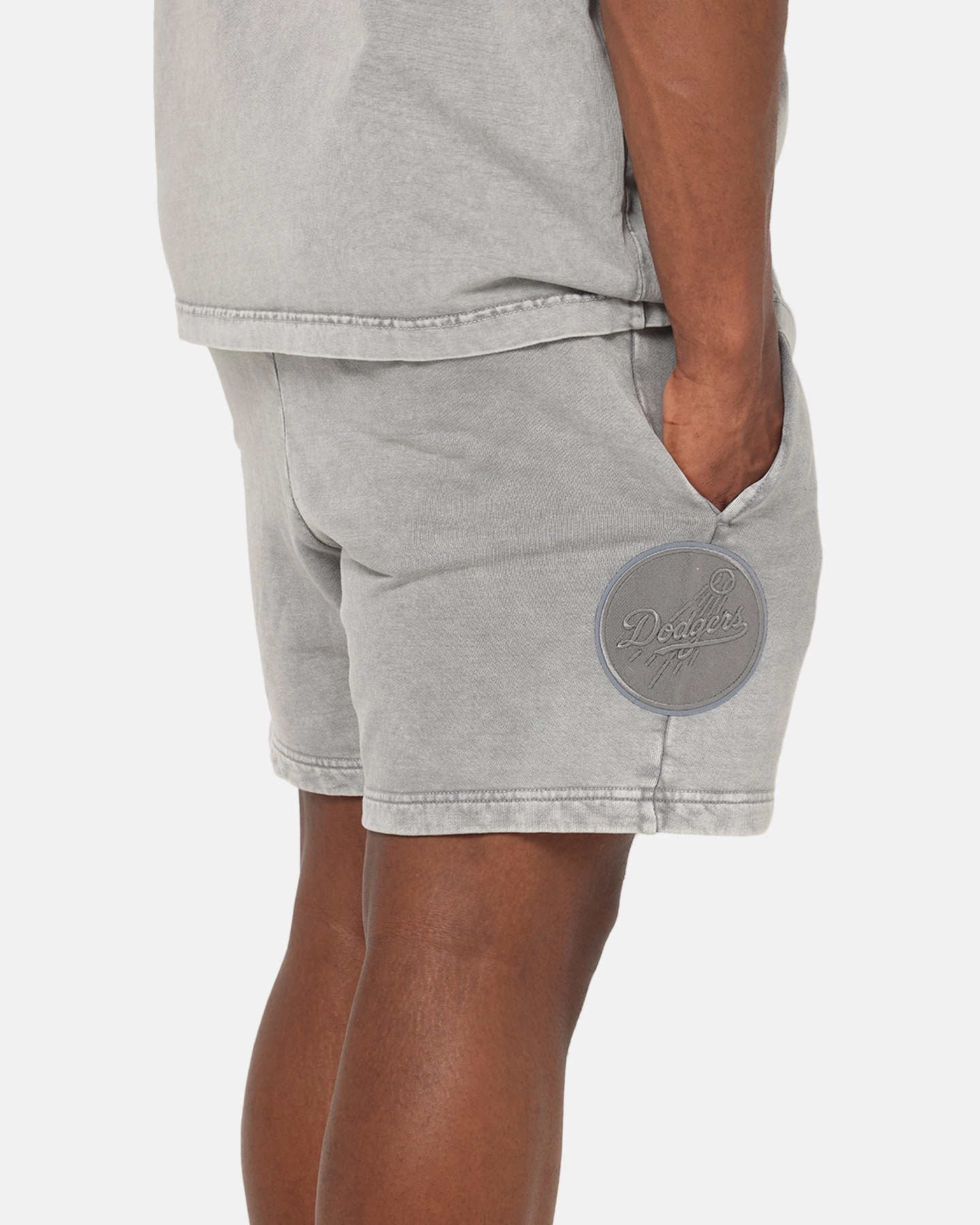 Pro Standard Los Angeles Dodgers Washed Classic Shorts Washed Grey Hypoallergenic Lining Easy Days