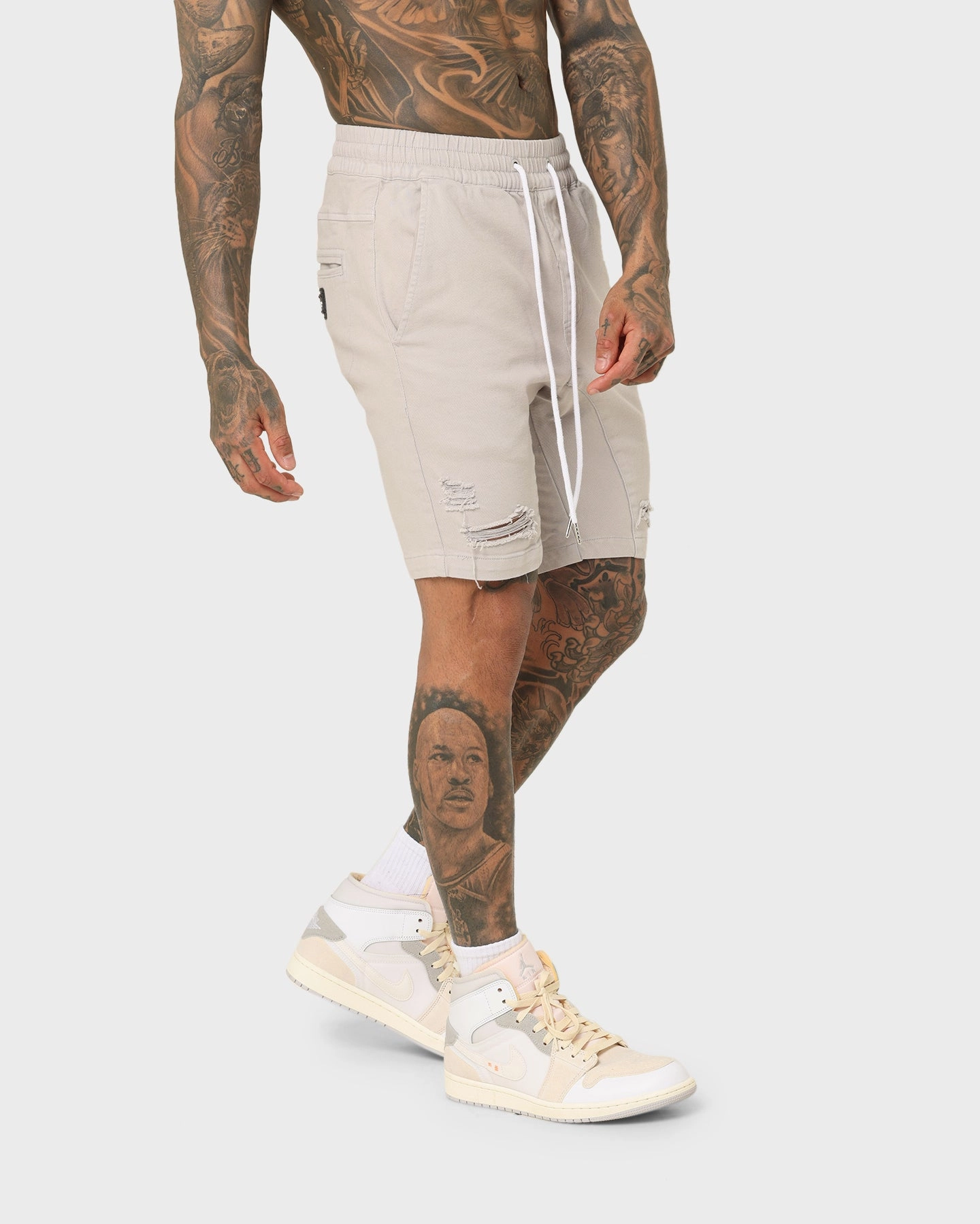 Saint Morta Annex Denim Shorts Grey Effortless Wear