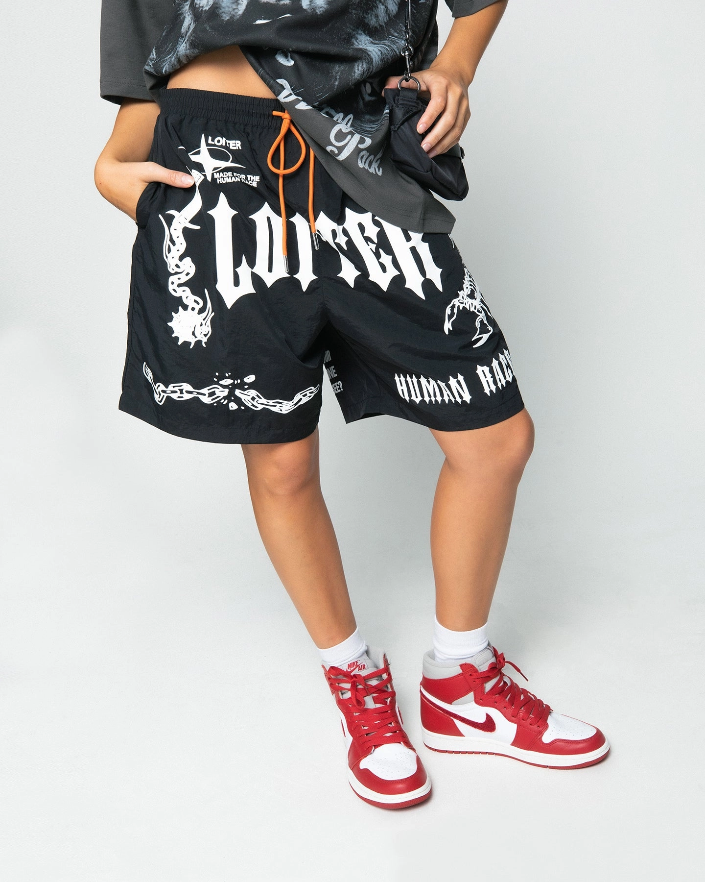 Loiter Sketch Book Walk Shorts Black Versatile Layering Capability