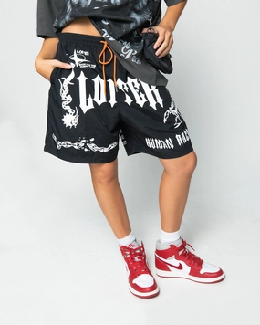 Loiter Sketch Book Walk Shorts Black Versatile Layering Capability