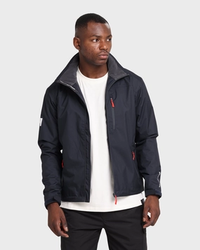 Helly Hansen Crew Midlayer Jacket Navy Compression Stitching Modular Attachment Points