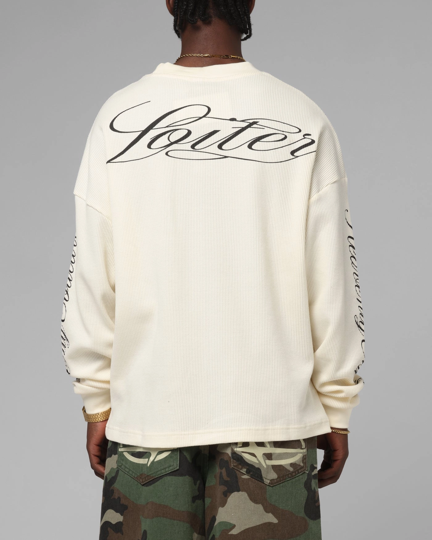 Loiter Purity Thermal Long Sleeve T-Shirt Off White AntiPillingTreatment