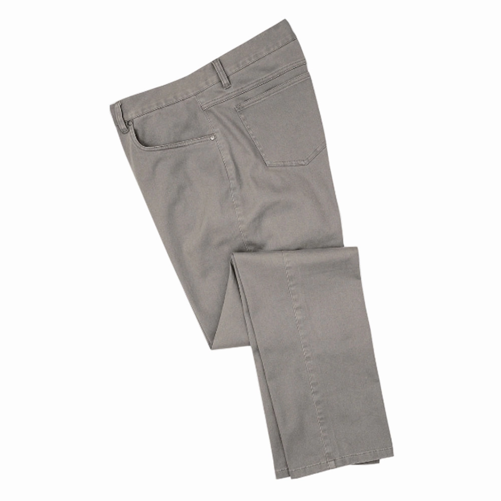 Customizable length Anti Pilling Textile FootJoy Sueded Cotton Twill 5-Pocket Golf Pants Gray - FW22 Men