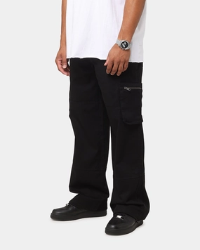 simple design Saint Morta Inutero Baggy Cargo Pants Black