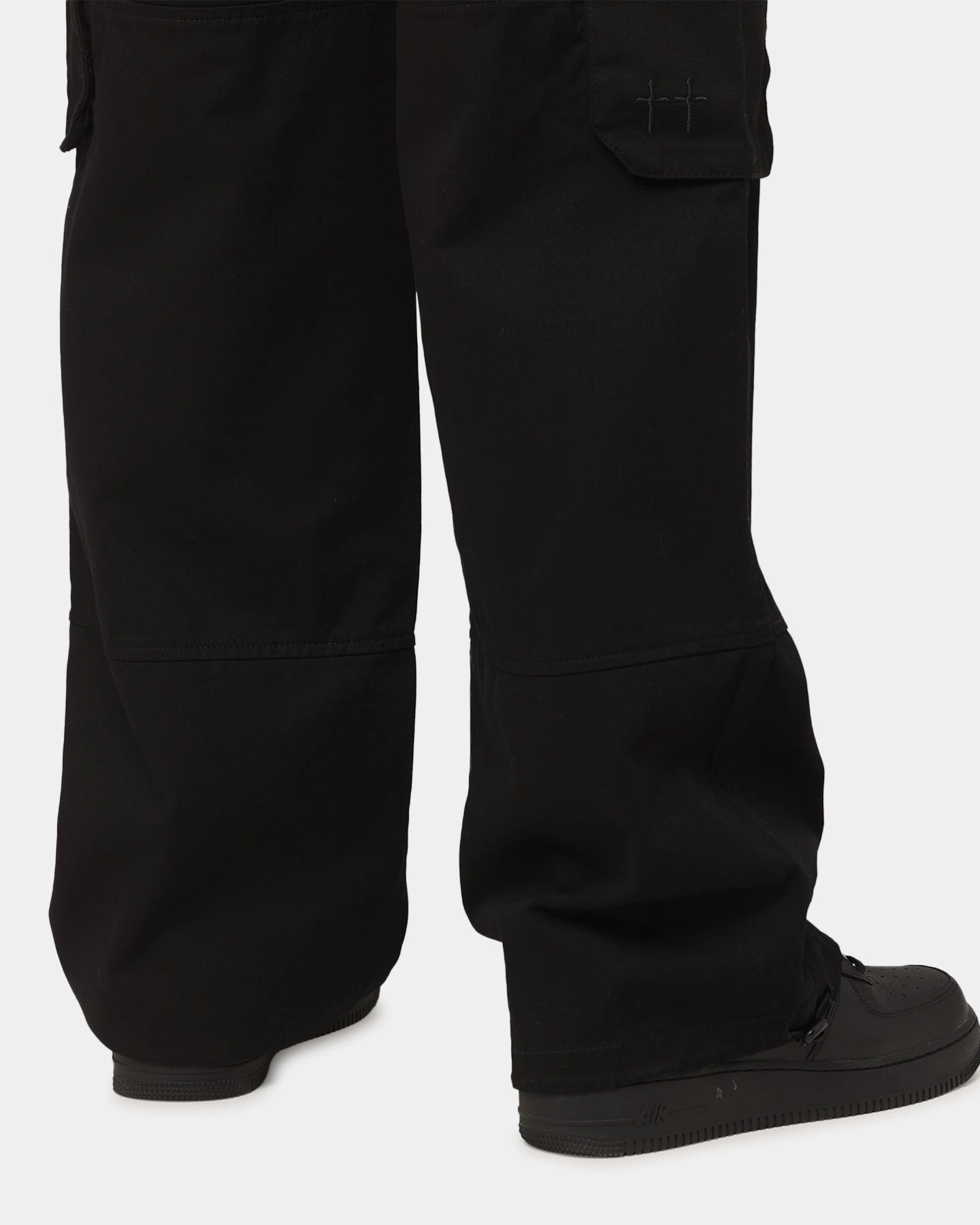 Saint Morta Inutero Baggy Cargo Pants Black Versatile Wearable Street Inspired