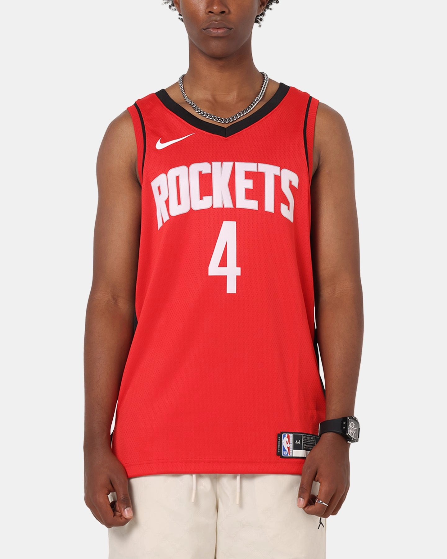 Variable Density Knit Garment Dyed Colorfastness Nike Jalen Green Houston Rockets #4 Icon Edition 2022/23 Nike Dri-Fit NBA Swingman Jersey University Red