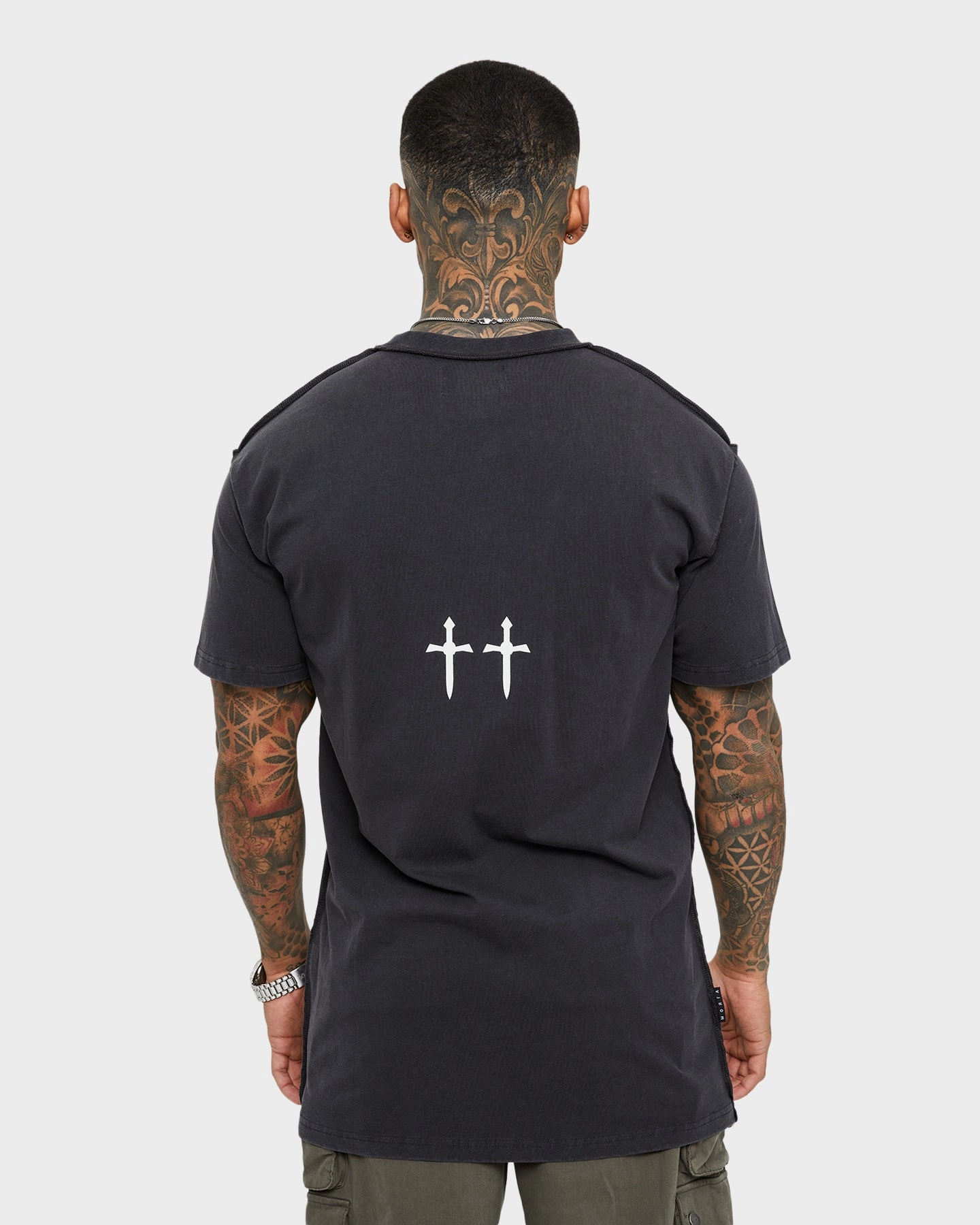 Saint Morta Dagger Reverse Lafayette T-Shirt Dark Vintage Black Trendy Wear