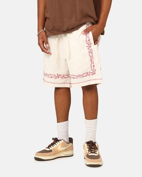 entertainment industry DoubleLayeredKnees 404 Frontier Linen Blend Shorts Off White