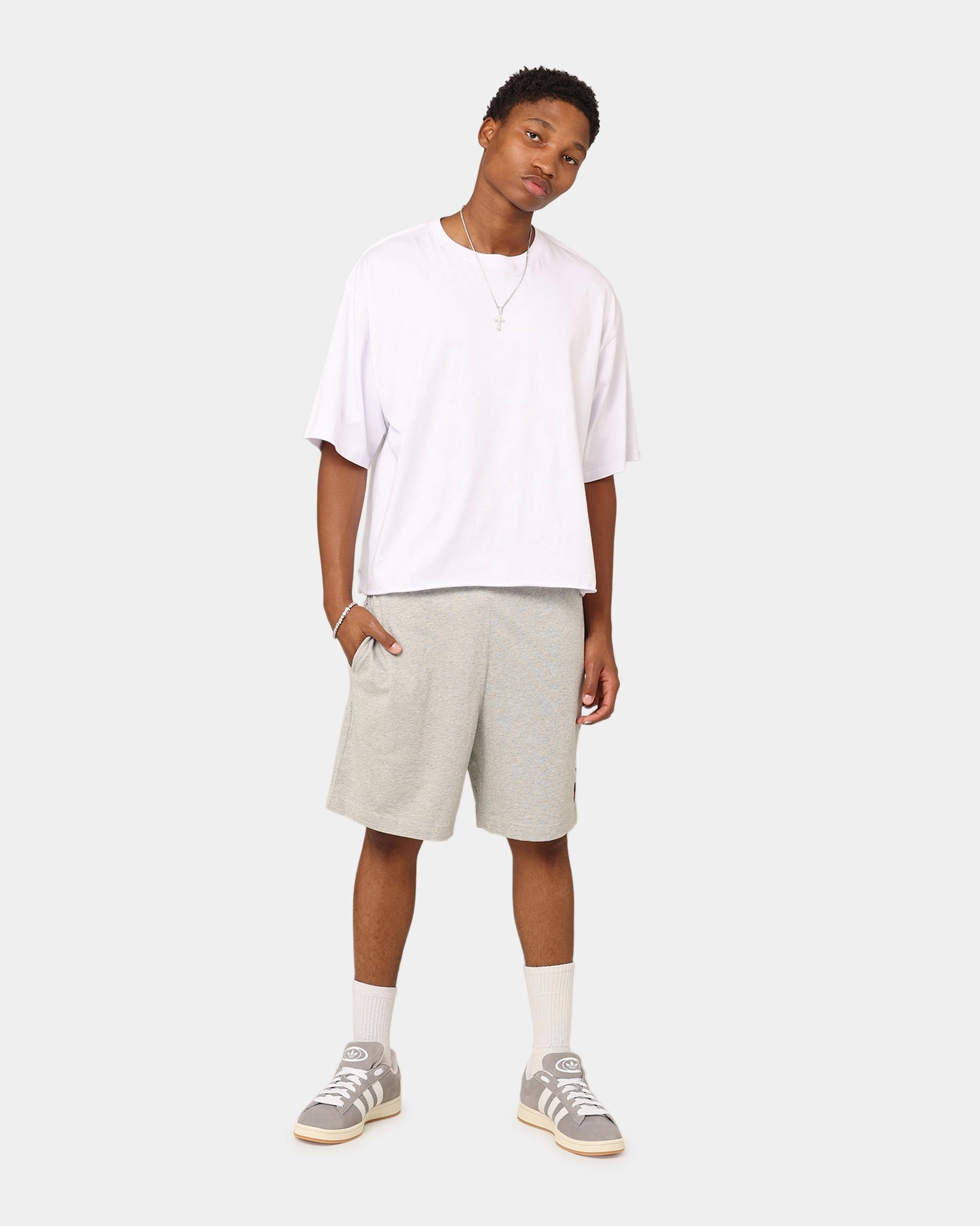Champion Script Jersey Shorts Oxford Heather Anti Static Finish Summer Wardrobe