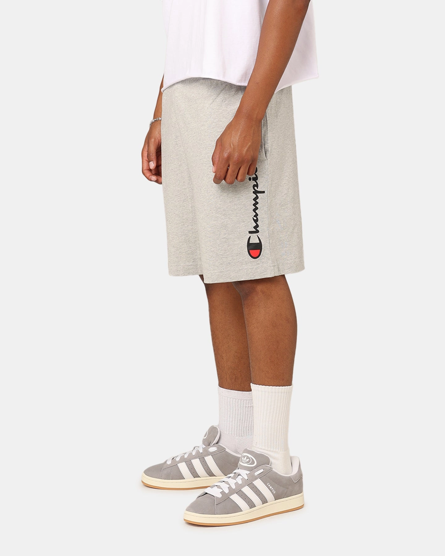 TemperatureRegulating camping clothes Champion Script Jersey Shorts Oxford Heather