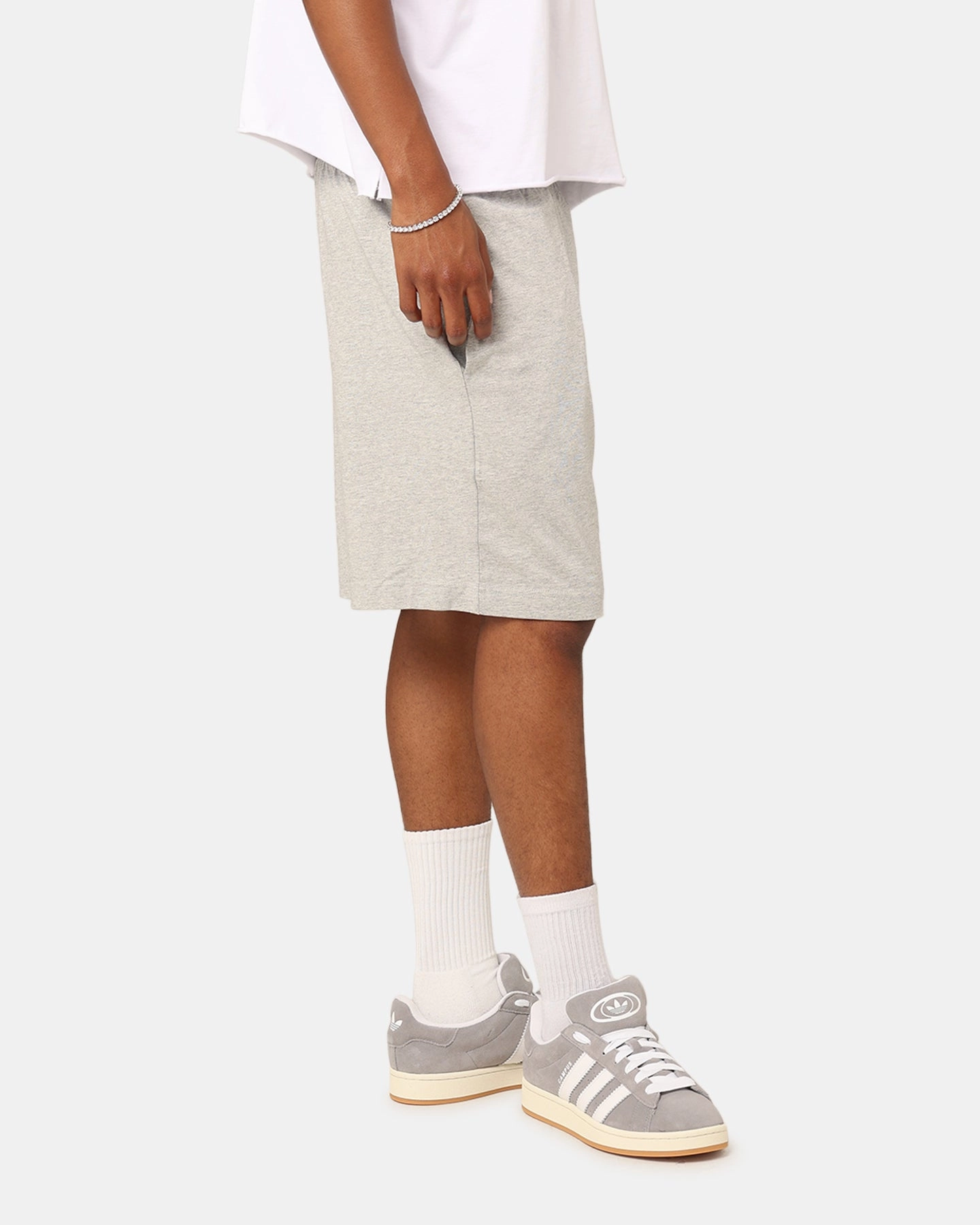 Stay Fresh Ultra Soft Touch Champion Script Jersey Shorts Oxford Heather