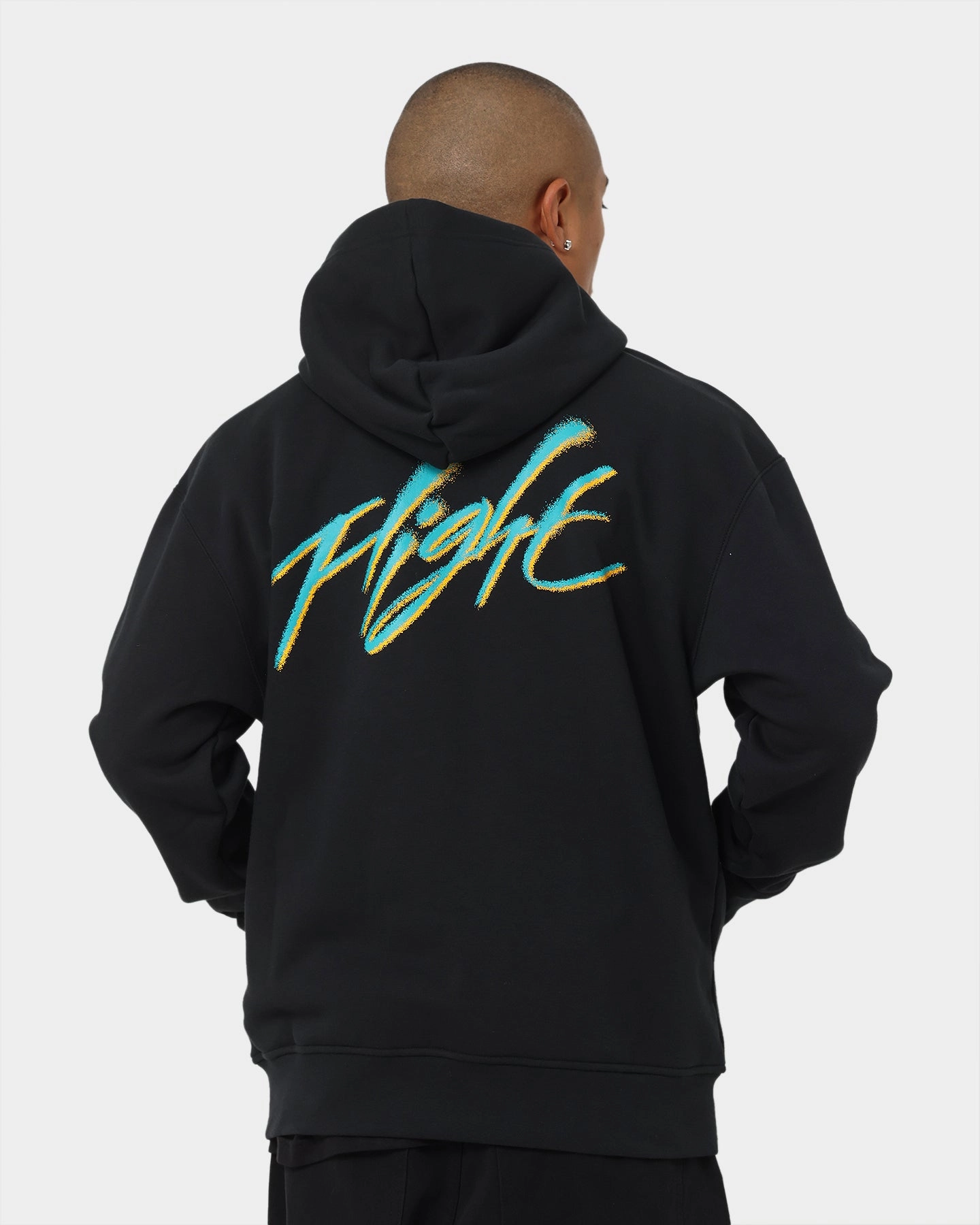 Jordan Essential Flight Graphic Fleece Hoodie Black/New Emerald Utility Focus