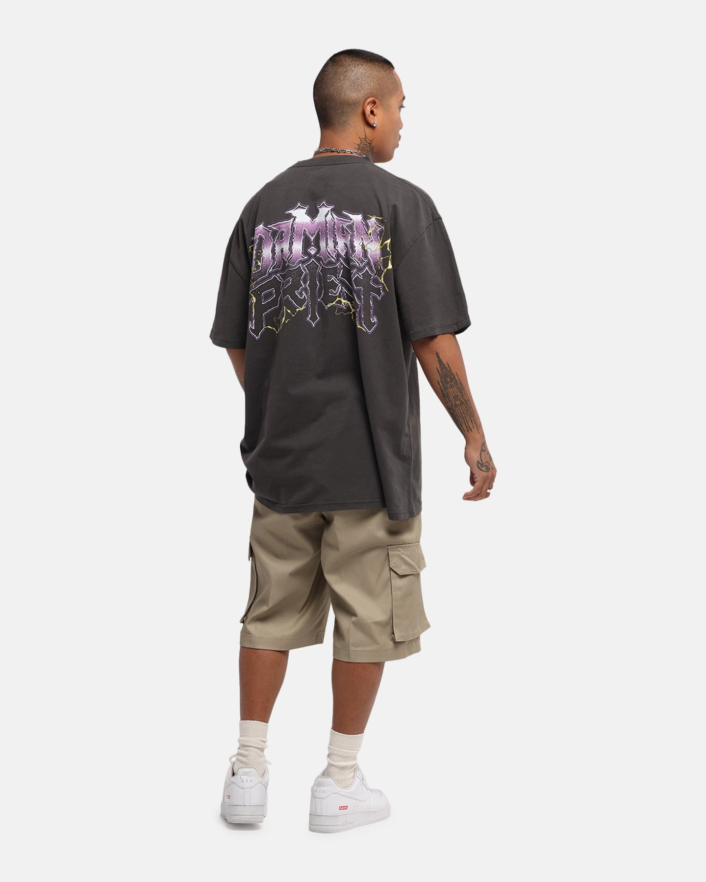 Culture Kings X WWE Damian Priest Wrestlemania XLI Heavy T-Shirt Black Wash oversized but not shapeless Garment Dyed Finish