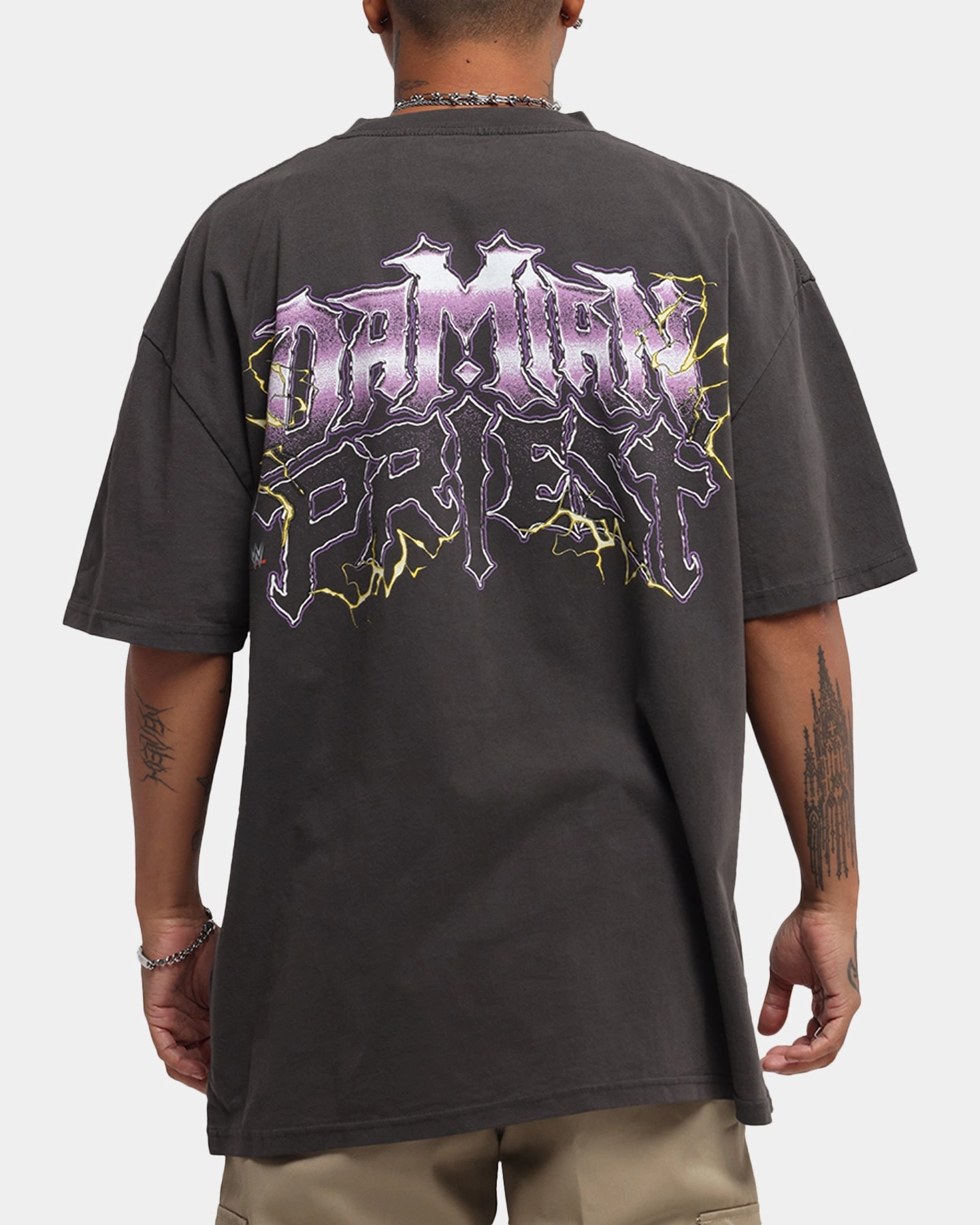 Sun Protection Culture Kings X WWE Damian Priest Wrestlemania XLI Heavy T-Shirt Black Wash