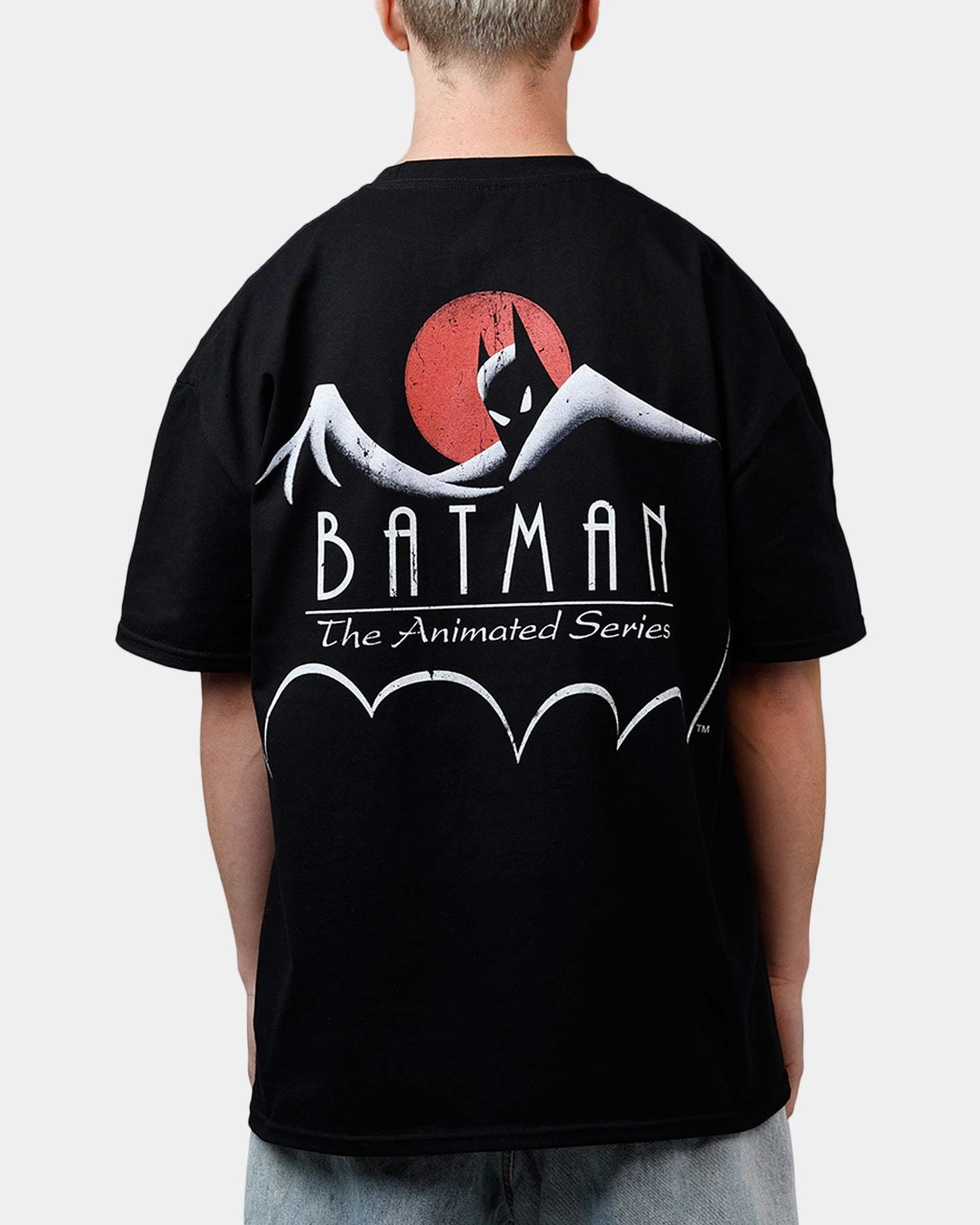 American Thrift X DC 1992 Batman And Robin Heavyweight T-Shirt Black Soft Comfort Wear Cozy Wear