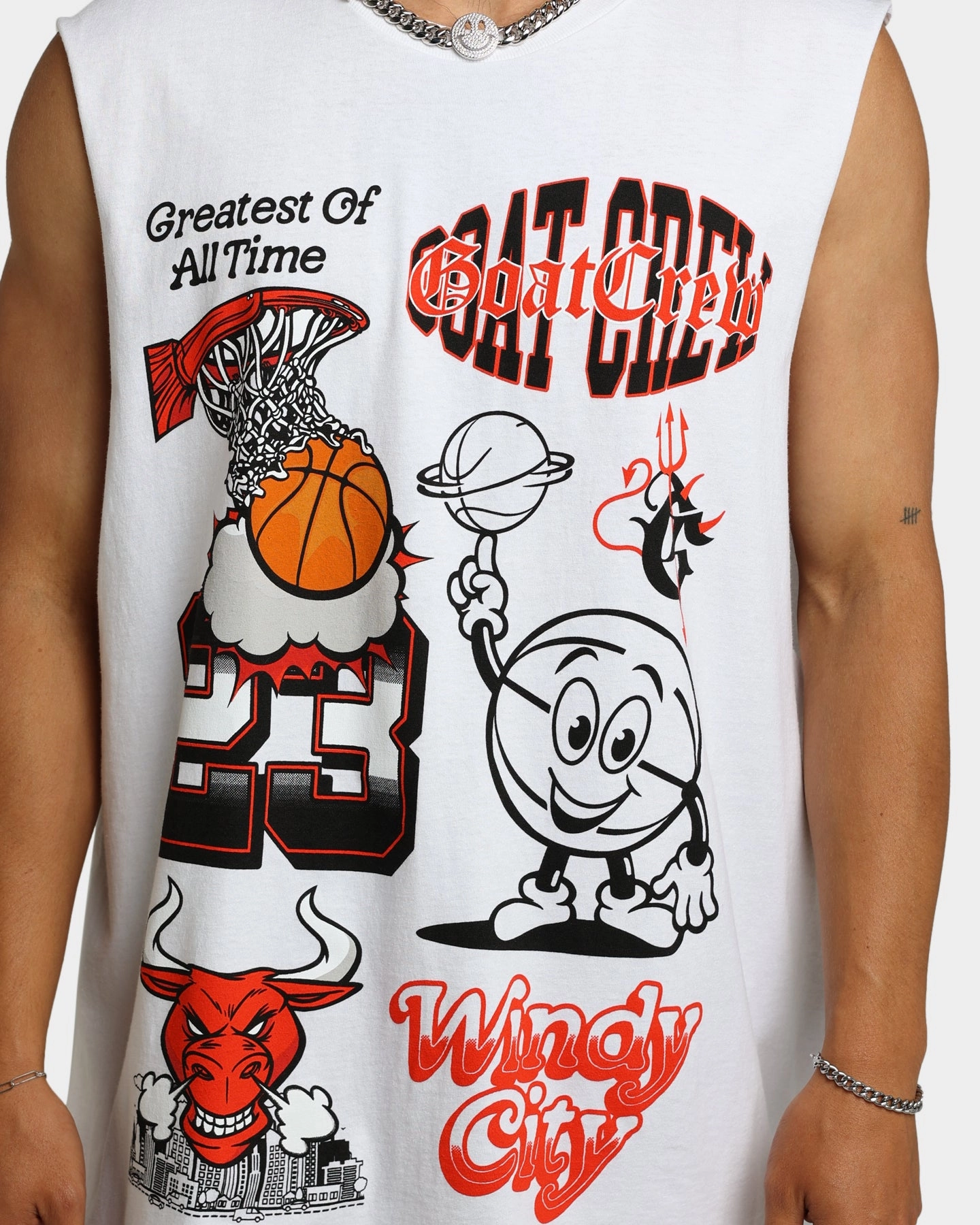 Goat Crew Windy City Muscle T-Shirt White comfortable top