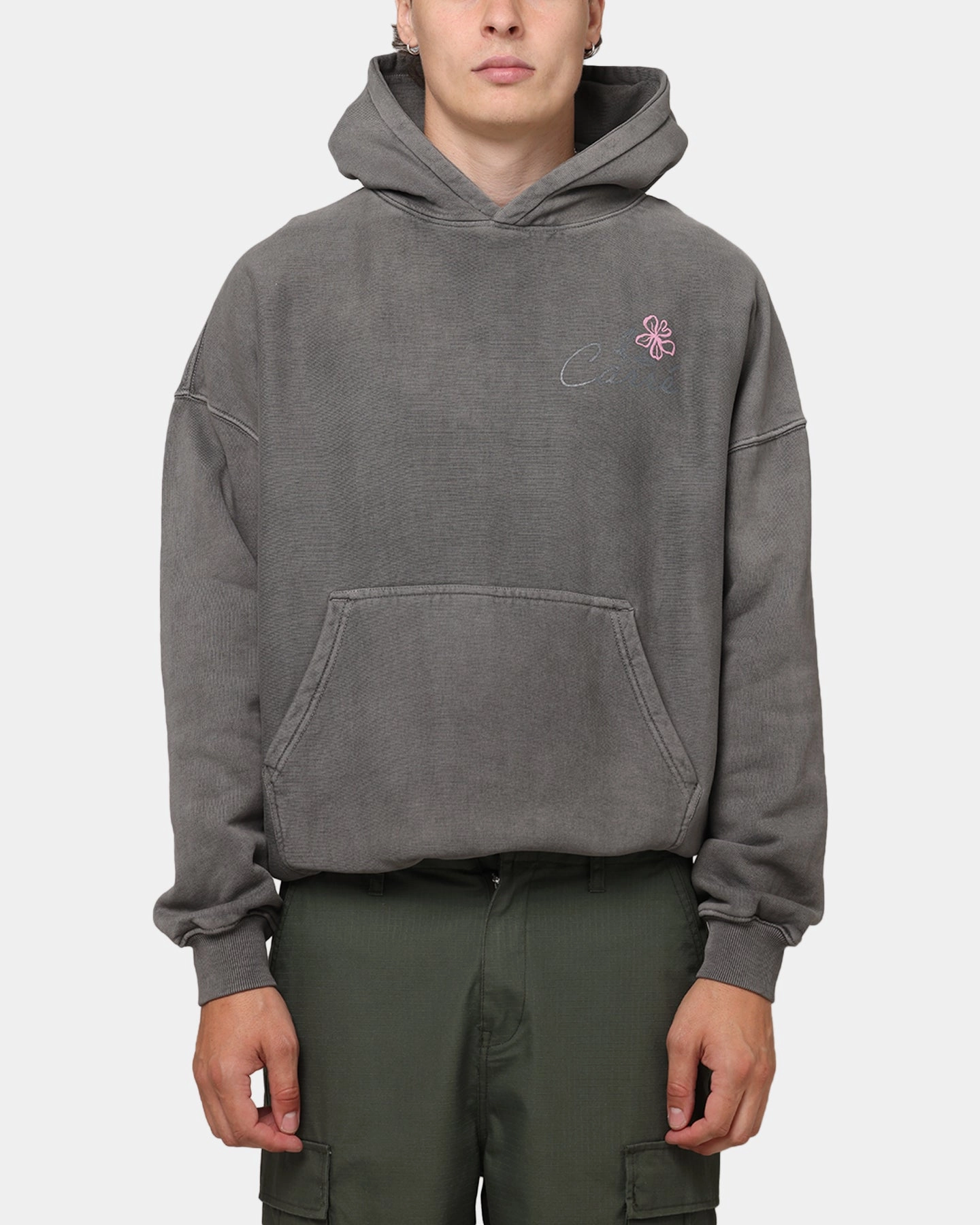 Fall Friendly Carre Hand Picked Hoodie Washed Charcoal